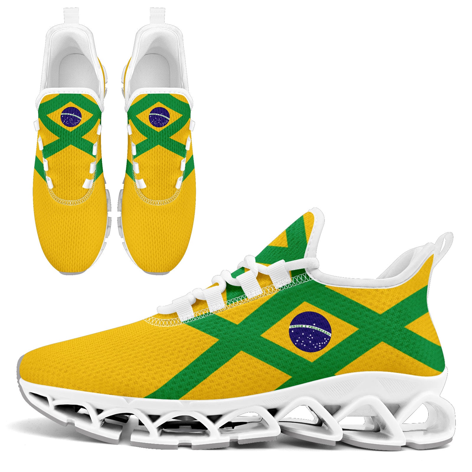 Custom 2026 World Cup Brazil Sneakers DIY Country Flag Running Shoes Lightweight Sport Shoes Gift for Football Fans Personalized Team Name and Logo FN003XD-F027047-4