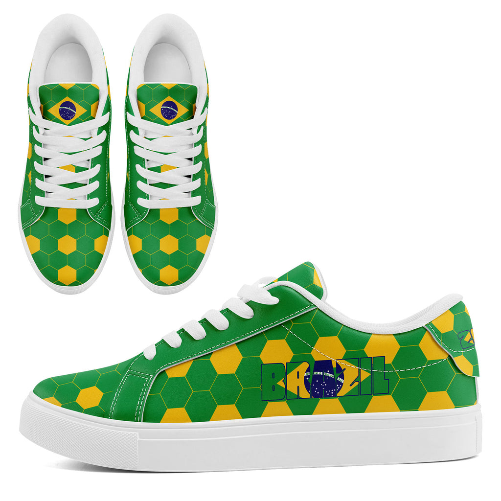 Custom 2026 World Cup Brazil Sneakers DIY Country Flag Running Shoes Lightweight Sport Shoes Gift for Football Fans Personalized Team Name and Logo FN023-F027052-5