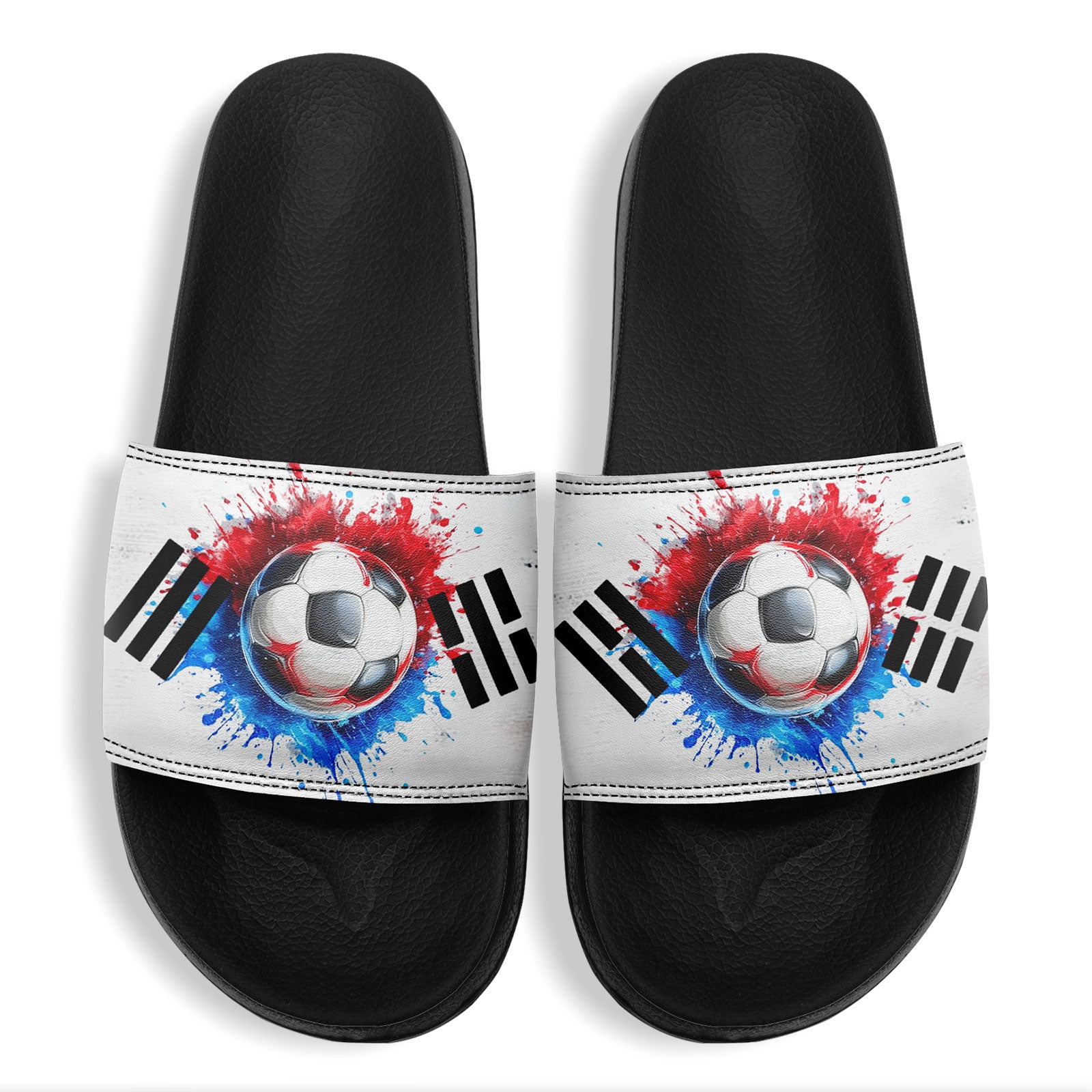 Custom South Korea 2026 World Cup Sneakers DIY Country Flag Running Shoes Lightweight Sport Shoes Gift for Football Fans Personalized Team Name and Logo FN056-F009108-5