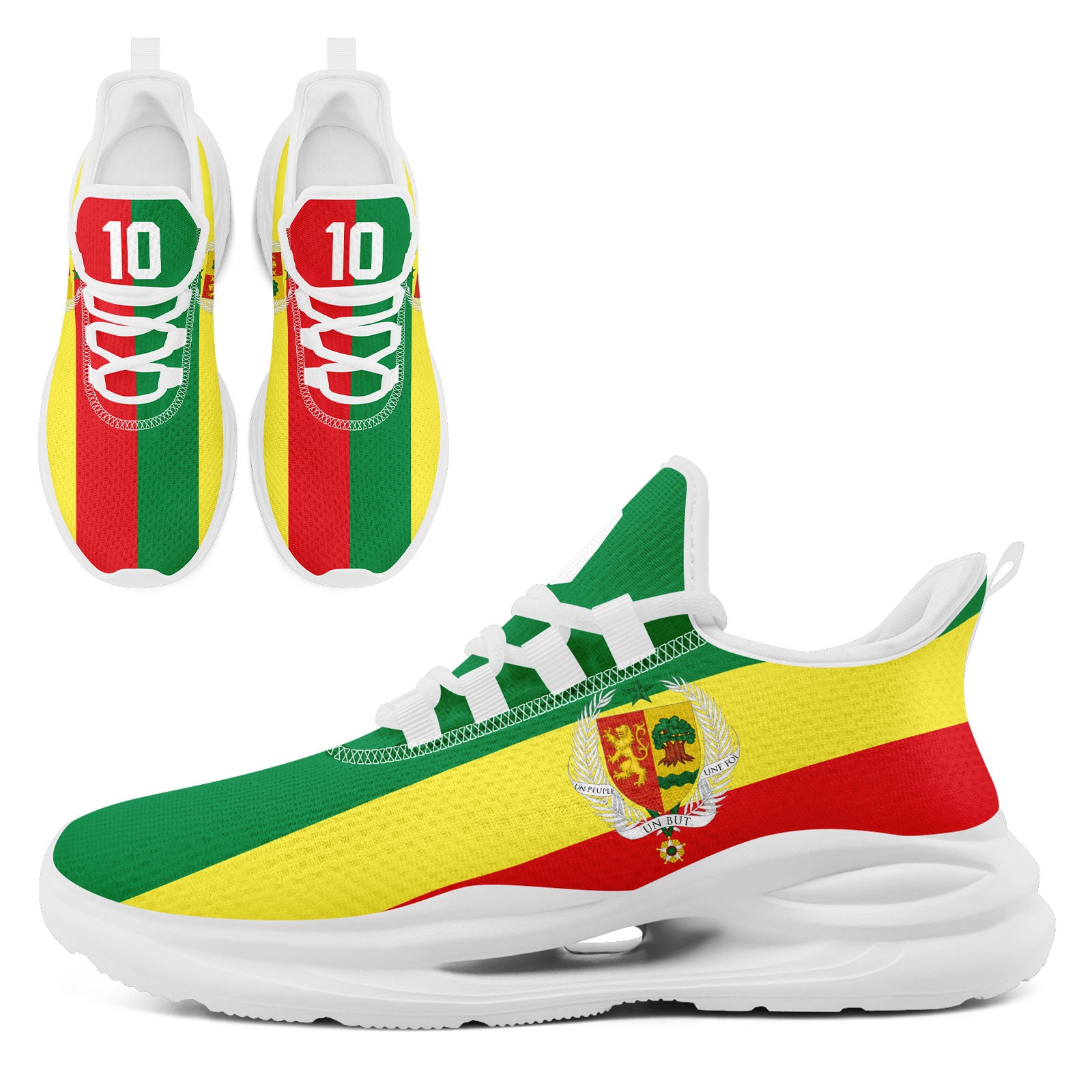 Custom Senegal 2026 World Cup Sneakers DIY Country Flag Running Shoes Lightweight Sport Shoes Gift for Football Fans Personalized Team Name and Logo FN079-F009079-1