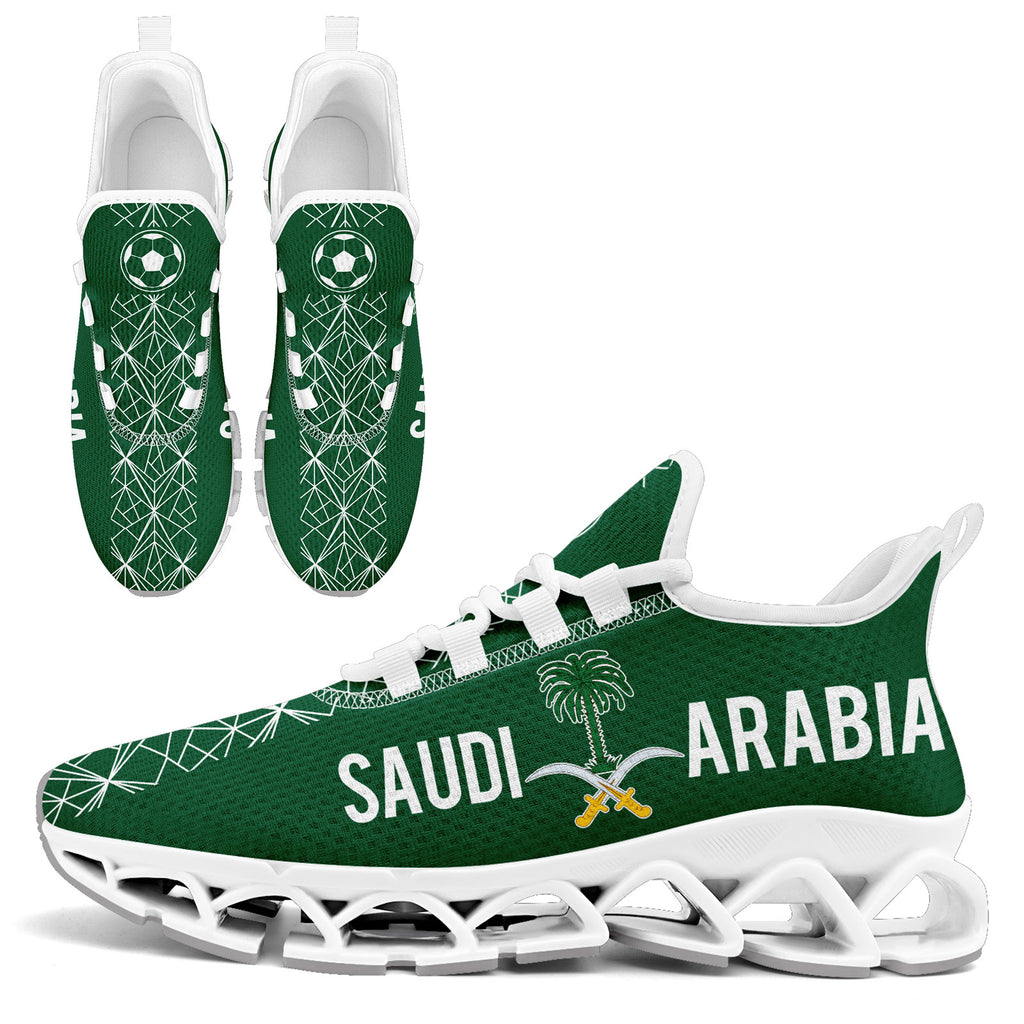 Custom Saudi Arabia 2026 World Cup Sneakers DIY Country Flag Running Shoes Lightweight Sport Shoes Gift for Football Fans Personalized Team Name and Logo FN003XD-F009100-3