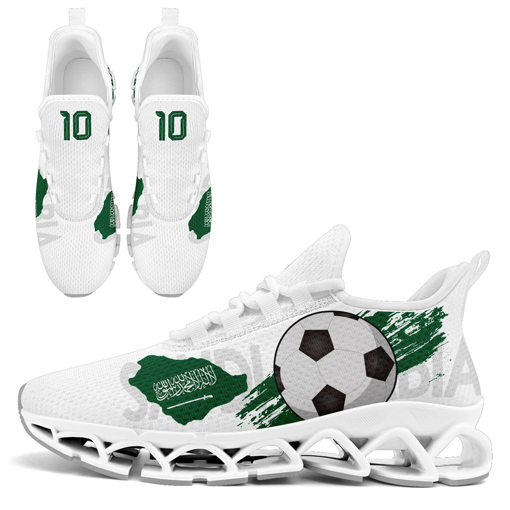 Custom Saudi Arabia 2026 World Cup Sneakers DIY Country Flag Running Shoes Lightweight Sport Shoes Gift for Football Fans Personalized Team Name and Logo FN003XD-F009100-5