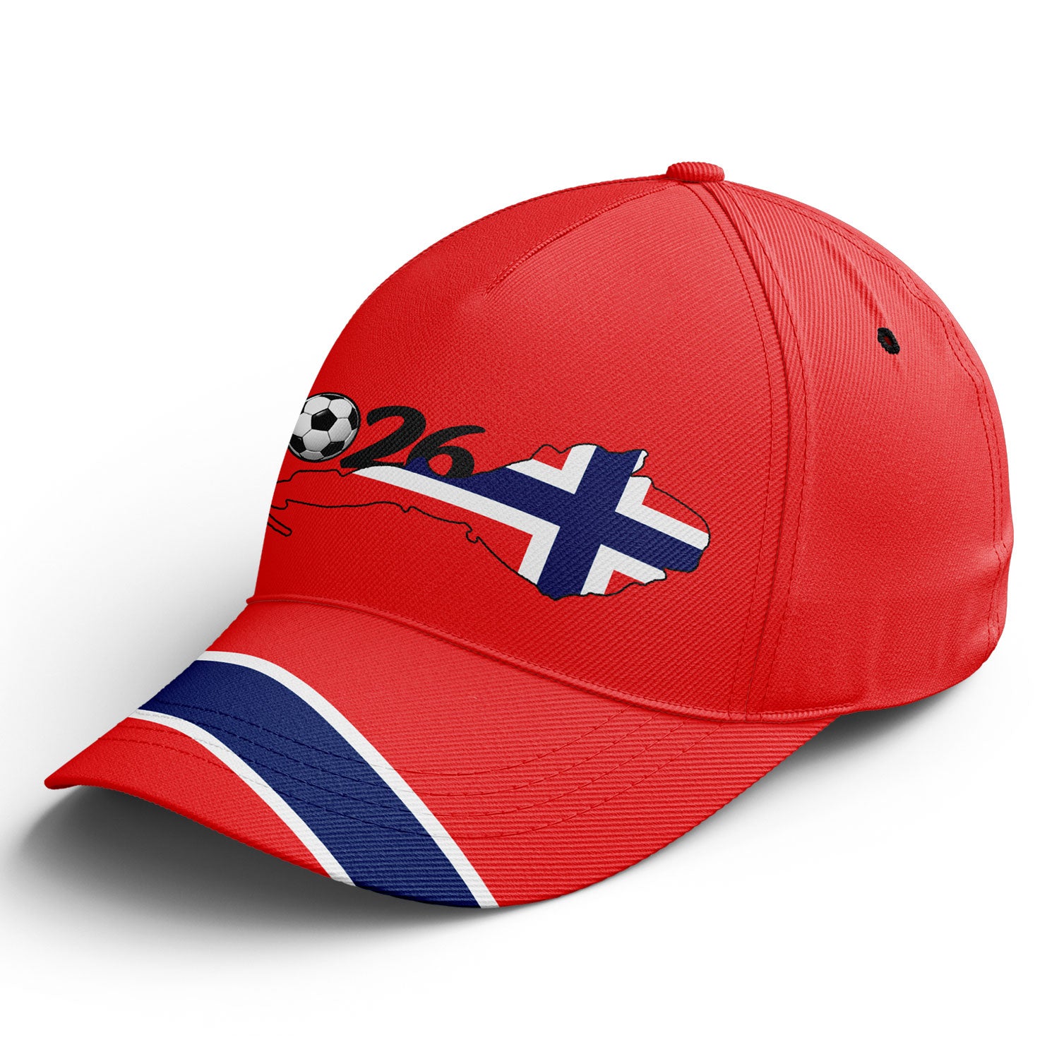 Personalized 2026 Norway Soccer Fan Hat - Add Your Name & Design Custom 2026 Football Tournament Hat YW061-F027075-2