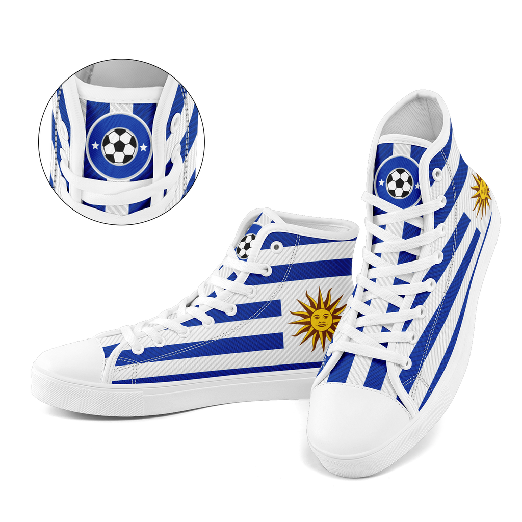 Custom Uruguay 2026 World Cup Sneakers DIY Country Flag Running Shoes Lightweight Sport Shoes Gift for Football Fans Personalized Team Name and Logo FN024-F009089-4