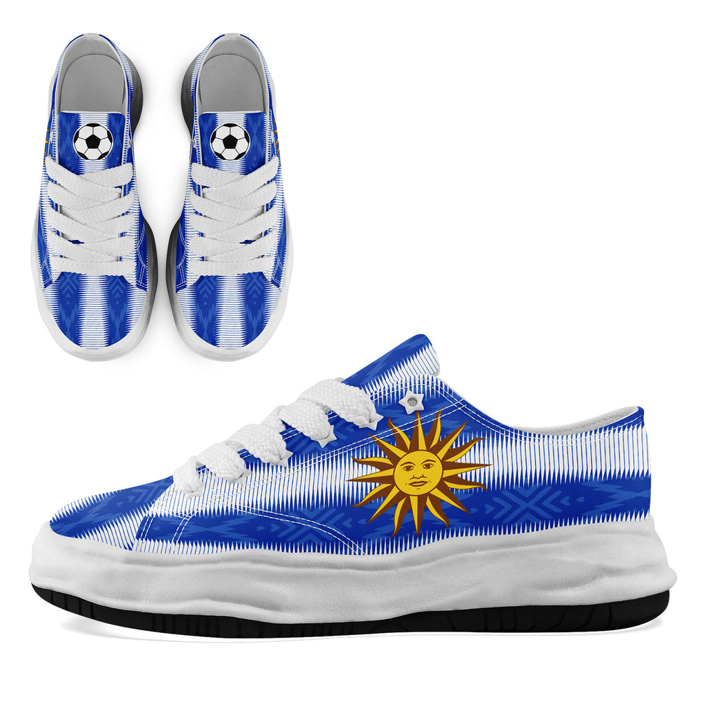 Custom Uruguay 2026 World Cup Sneakers DIY Country Flag Running Shoes Lightweight Sport Shoes Gift for Football Fans Personalized Team Name and Logo FN038-F009112-1