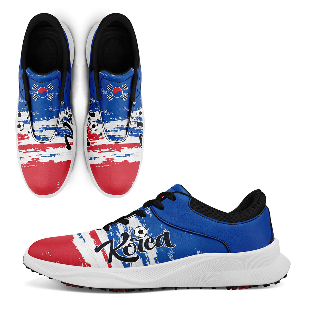 Custom South Korea 2026 World Cup Sneakers DIY Country Flag Running Shoes Lightweight Sport Shoes Gift for Football Fans Personalized Team Name and Logo FN062-F009110-2