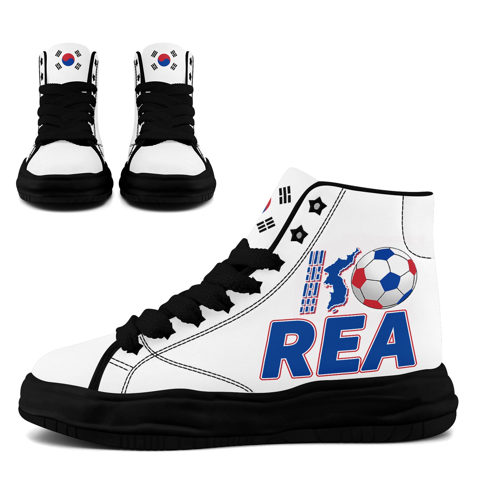 Custom South Korea 2026 World Cup Sneakers DIY Country Flag Running Shoes Lightweight Sport Shoes Gift for Football Fans Personalized Team Name and Logo FN039-F009106-5