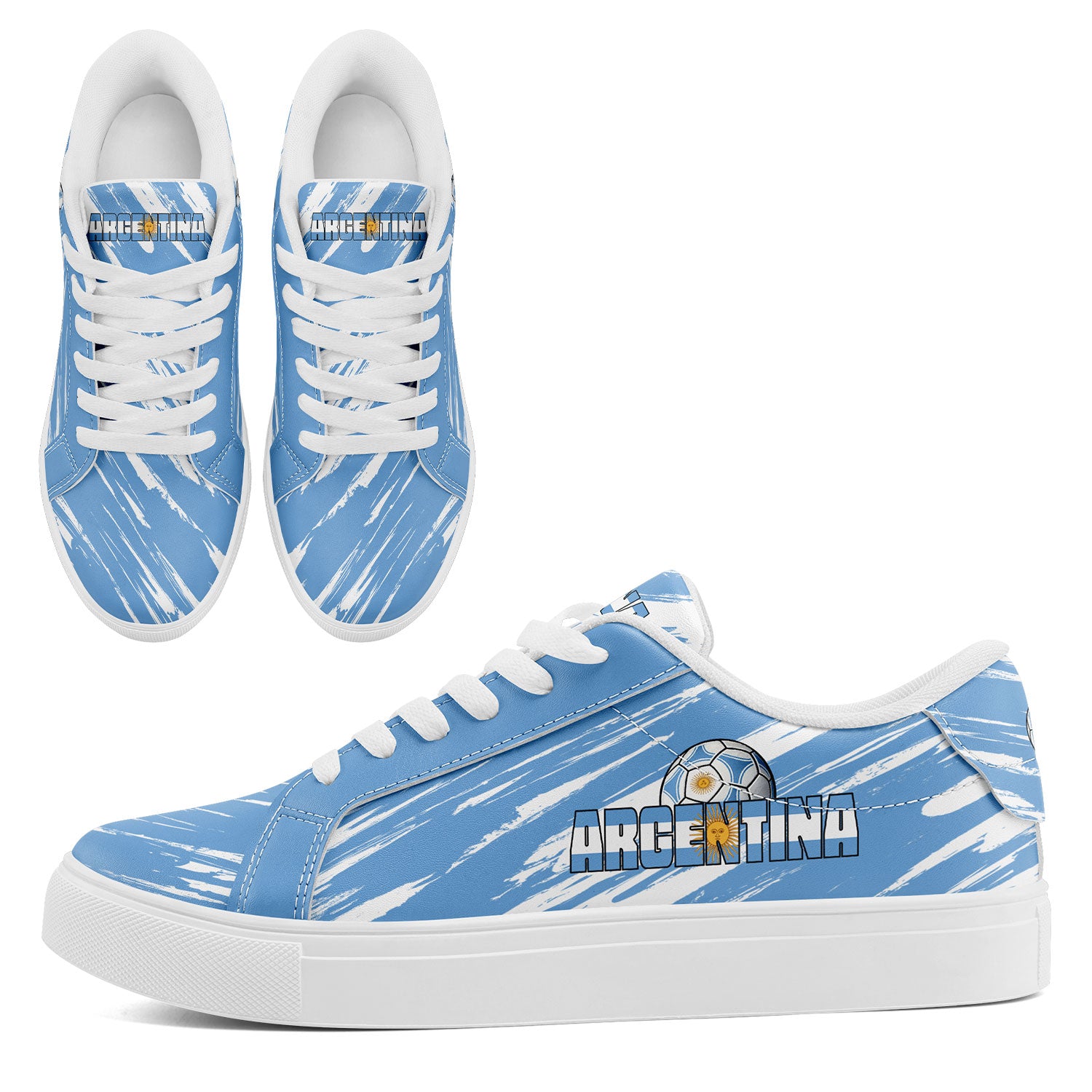 Custom 2026 World Cup Argentina Sneakers DIY Country Flag Running Shoes Lightweight Sport Shoes Gift for Football Fans Personalized Team Name and Logo FN023-F027051-4
