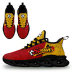 Custom 2026 World Cup Spain Sneakers DIY Country Flag Running Shoes Lightweight Sport Shoes Gift for Football Fans Personalized Team Name and Logo FN003-F027068-2