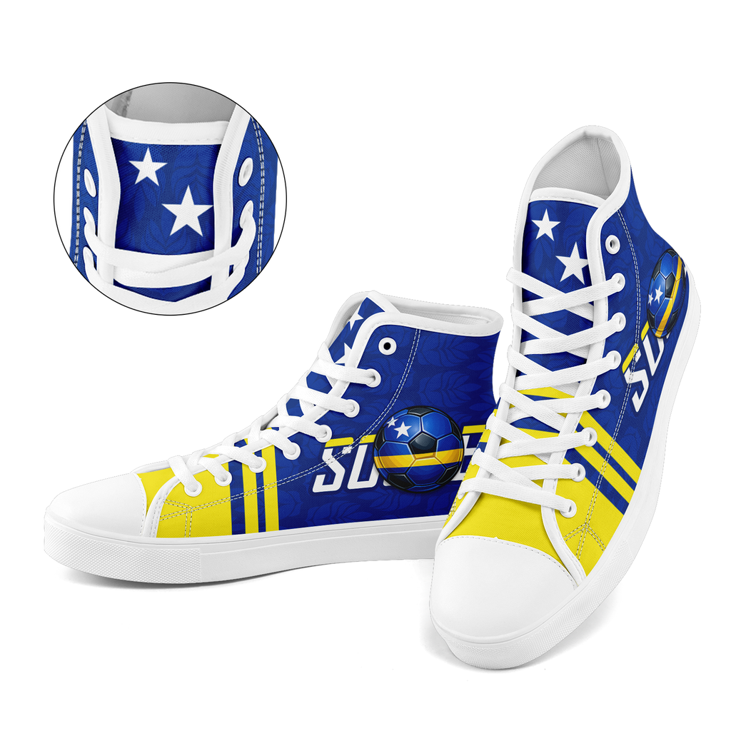 Custom Curaçao 2026 World Cup Sneakers DIY Country Flag Running Shoes Lightweight Sport Shoes Gift for Football Fans Personalized Team Name and Logo FN024-F009098-3