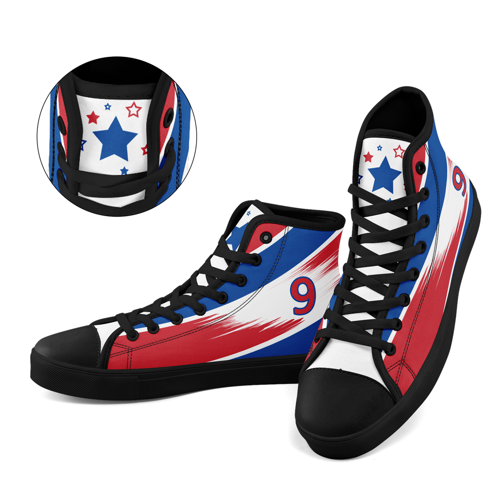 Custom South Korea 2026 World Cup Sneakers DIY Country Flag Running Shoes Lightweight Sport Shoes Gift for Football Fans Personalized Team Name and Logo FN024-F009120-10