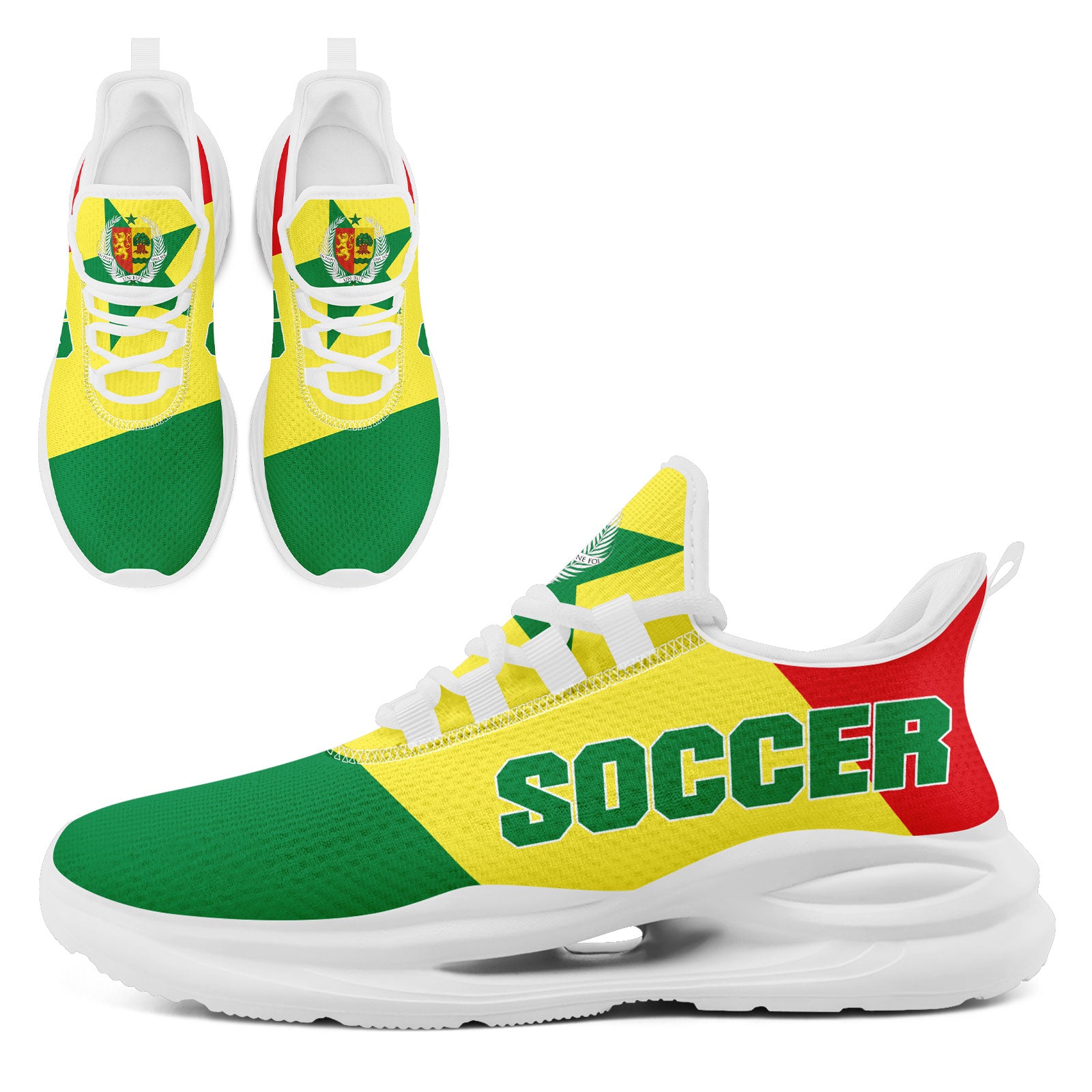Custom Senegal 2026 World Cup Sneakers DIY Country Flag Running Shoes Lightweight Sport Shoes Gift for Football Fans Personalized Team Name and Logo FN079-F009079-3