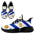 Custom Uruguay 2026 World Cup Sneakers DIY Country Flag Running Shoes Lightweight Sport Shoes Gift for Football Fans Personalized Team Name and Logo FN079-F009123-2