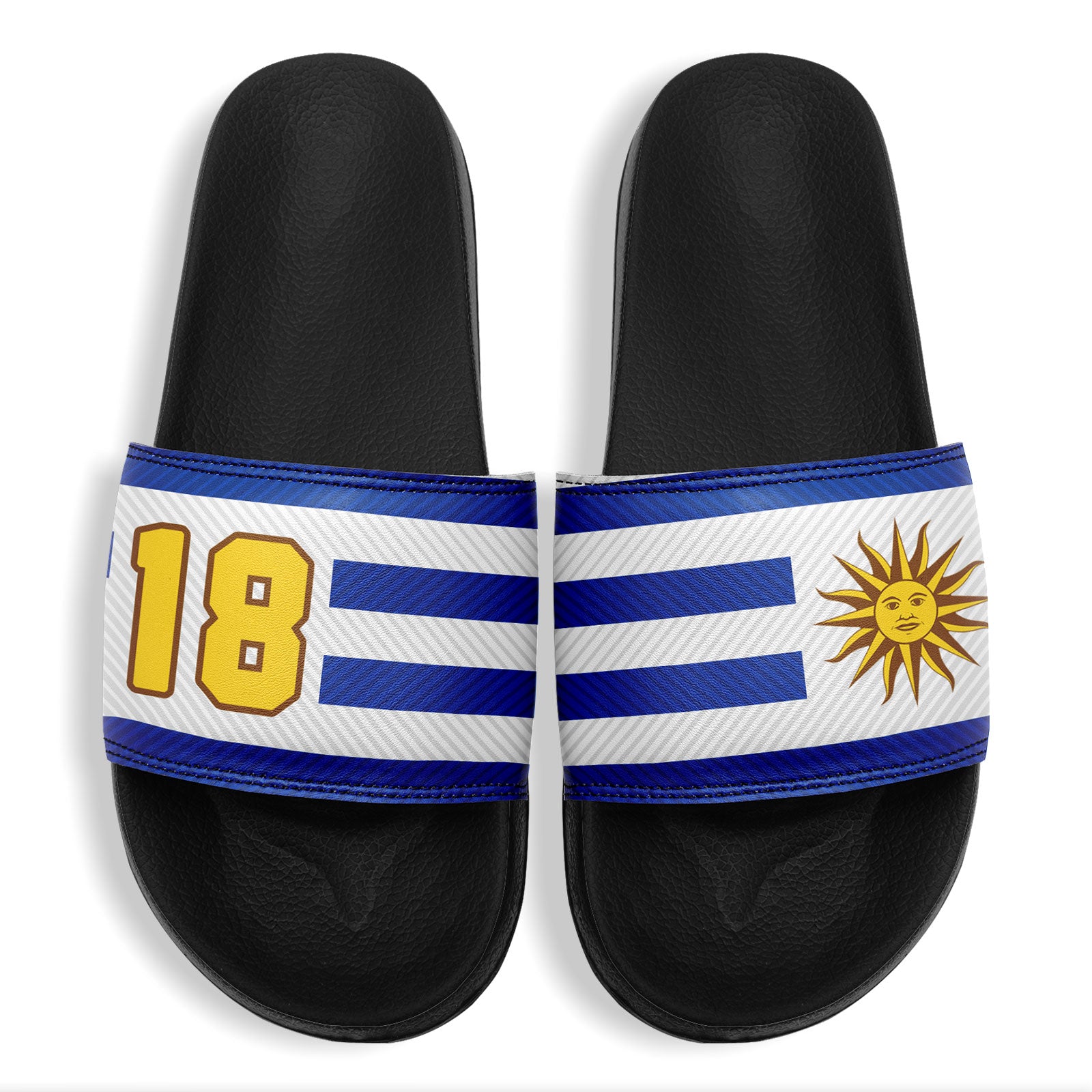 Custom Uruguay 2026 World Cup Sneakers DIY Country Flag Running Shoes Lightweight Sport Shoes Gift for Football Fans Personalized Team Name and Logo FN056-F009113-4