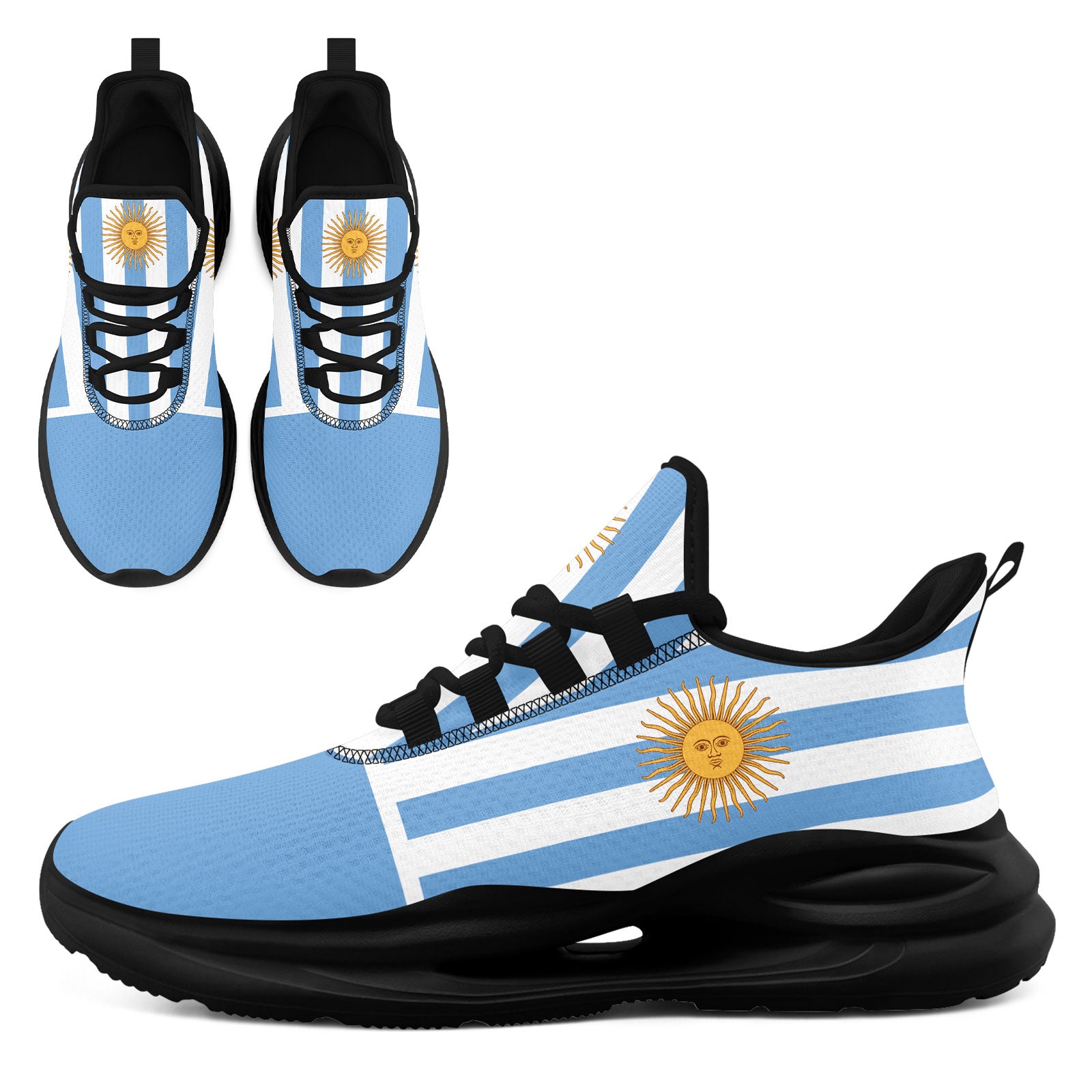 Custom 2026 World Cup Argentina Sneakers DIY Country Flag Running Shoes Lightweight Sport Shoes Gift for Football Fans Personalized Team Name and Logo FN079-F027048-2