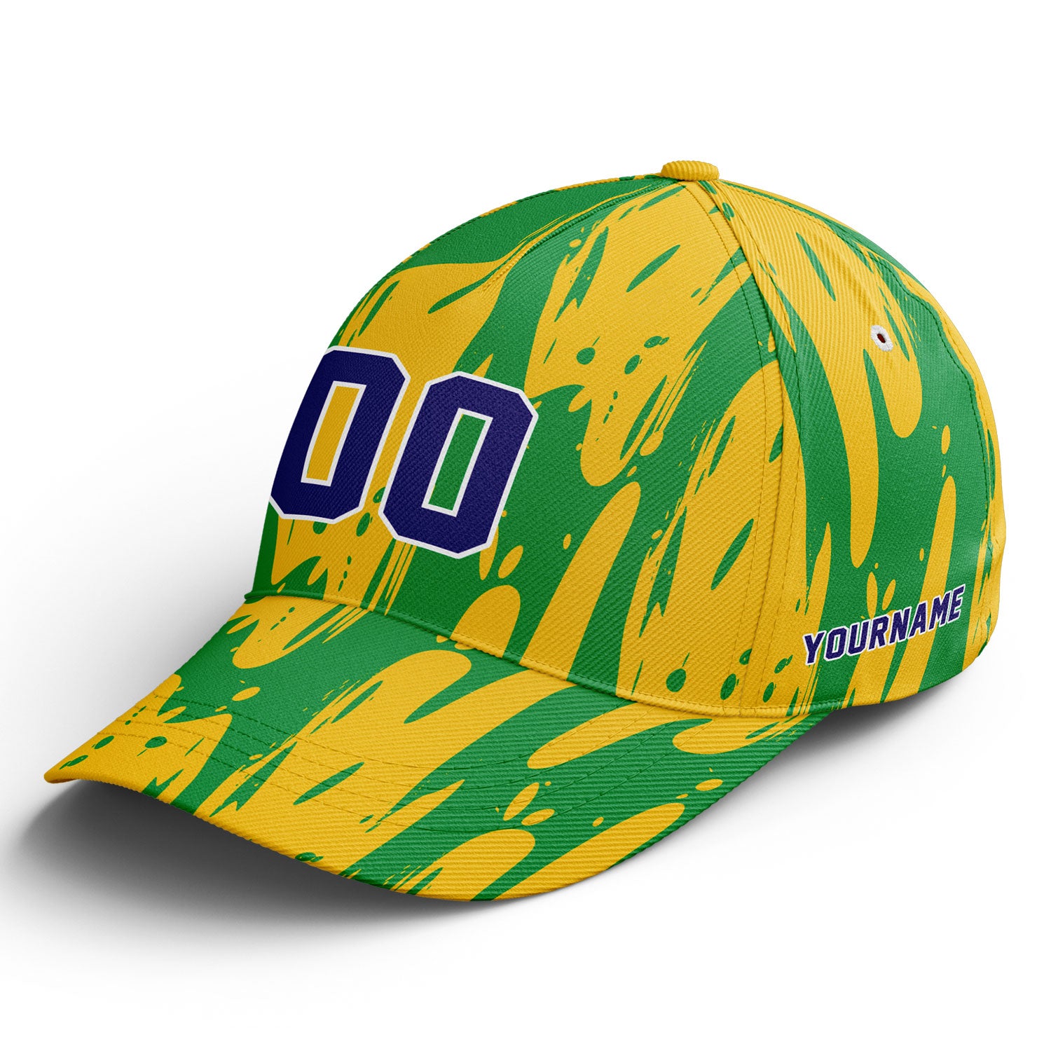Personalized 2026 Brazil Soccer Fan Hat - Add Your Name & Design Custom 2026 Football Tournament Hat YW061-F027087-1