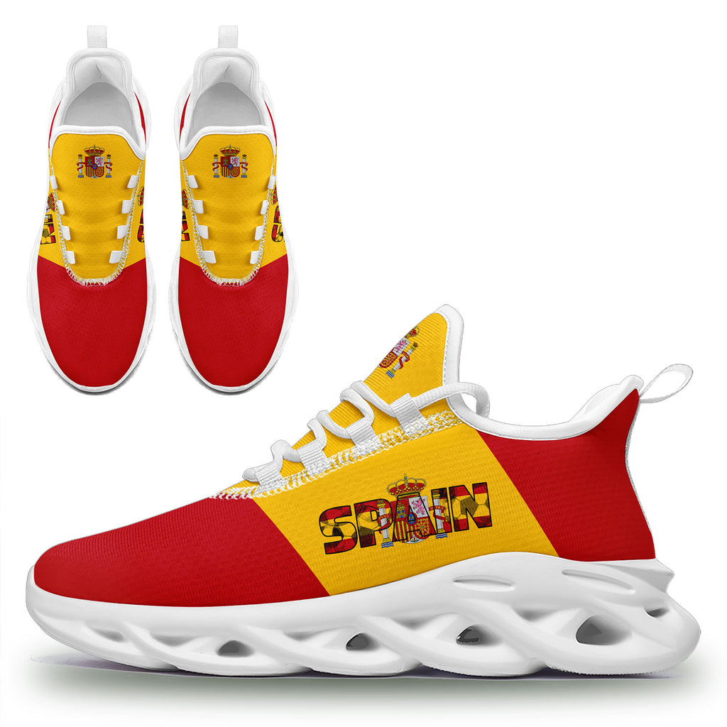 Custom 2026 World Cup Spain Sneakers DIY Country Flag Running Shoes Lightweight Sport Shoes Gift for Football Fans Personalized Team Name and Logo FN003-F027068-5