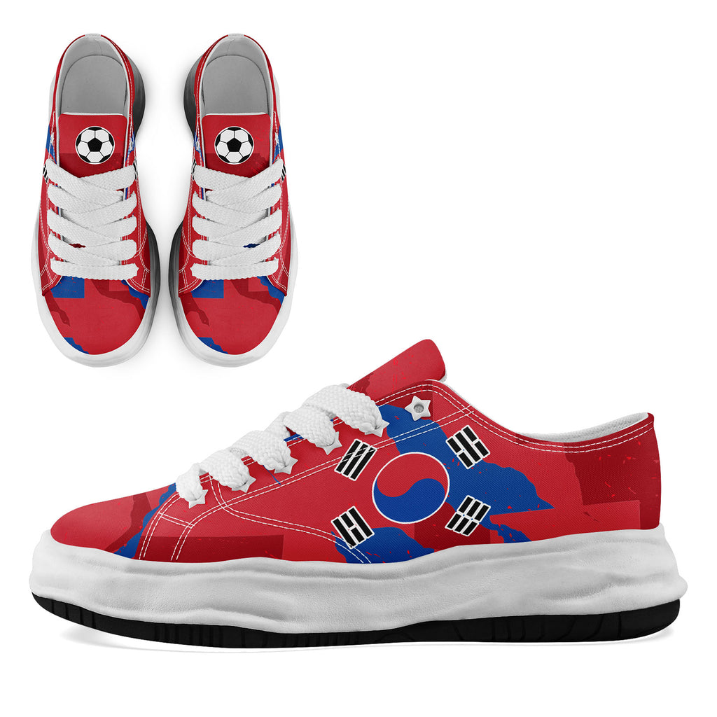 Custom South Korea 2026 World Cup Sneakers DIY Country Flag Running Shoes Lightweight Sport Shoes Gift for Football Fans Personalized Team Name and Logo FN038-F009095-1