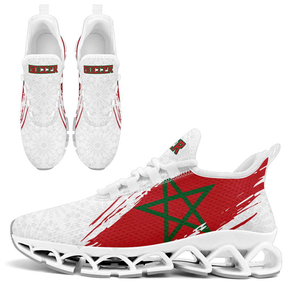 Custom Morocco 2026 World Cup Sneakers DIY Country Flag Running Shoes Lightweight Sport Shoes Gift for Football Fans Personalized Team Name and Logo FN003XD-F009086-5