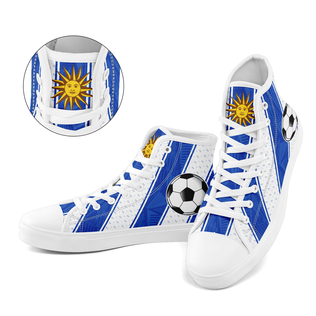 Custom Uruguay 2026 World Cup Sneakers DIY Country Flag Running Shoes Lightweight Sport Shoes Gift for Football Fans Personalized Team Name and Logo FN024-F009089-3