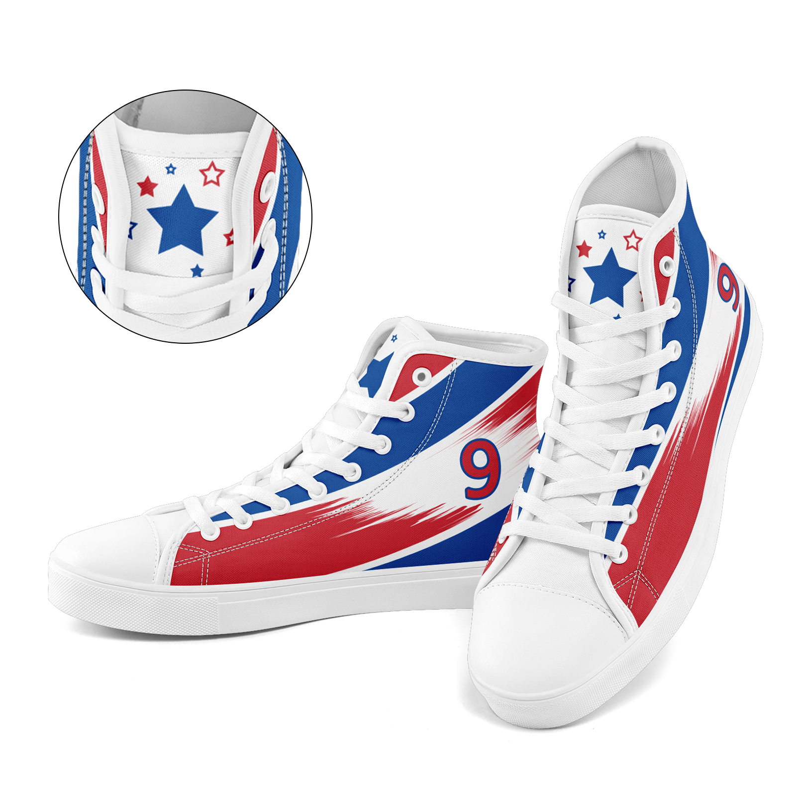 Custom South Korea 2026 World Cup Sneakers DIY Country Flag Running Shoes Lightweight Sport Shoes Gift for Football Fans Personalized Team Name and Logo FN024-F009120-10