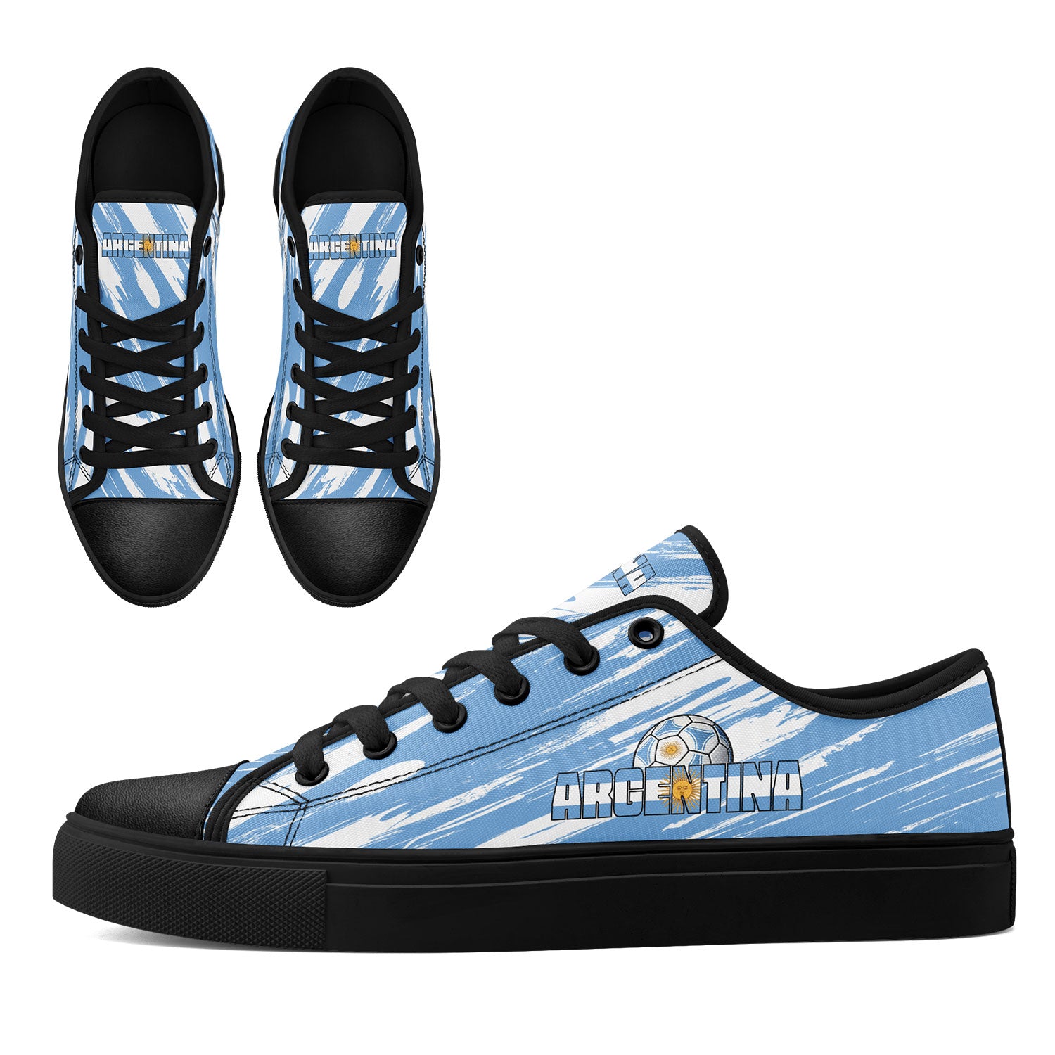 Custom 2026 World Cup Argentina Sneakers DIY Country Flag Running Shoes Lightweight Sport Shoes Gift for Football Fans Personalized Team Name and Logo FN027-F027053-4
