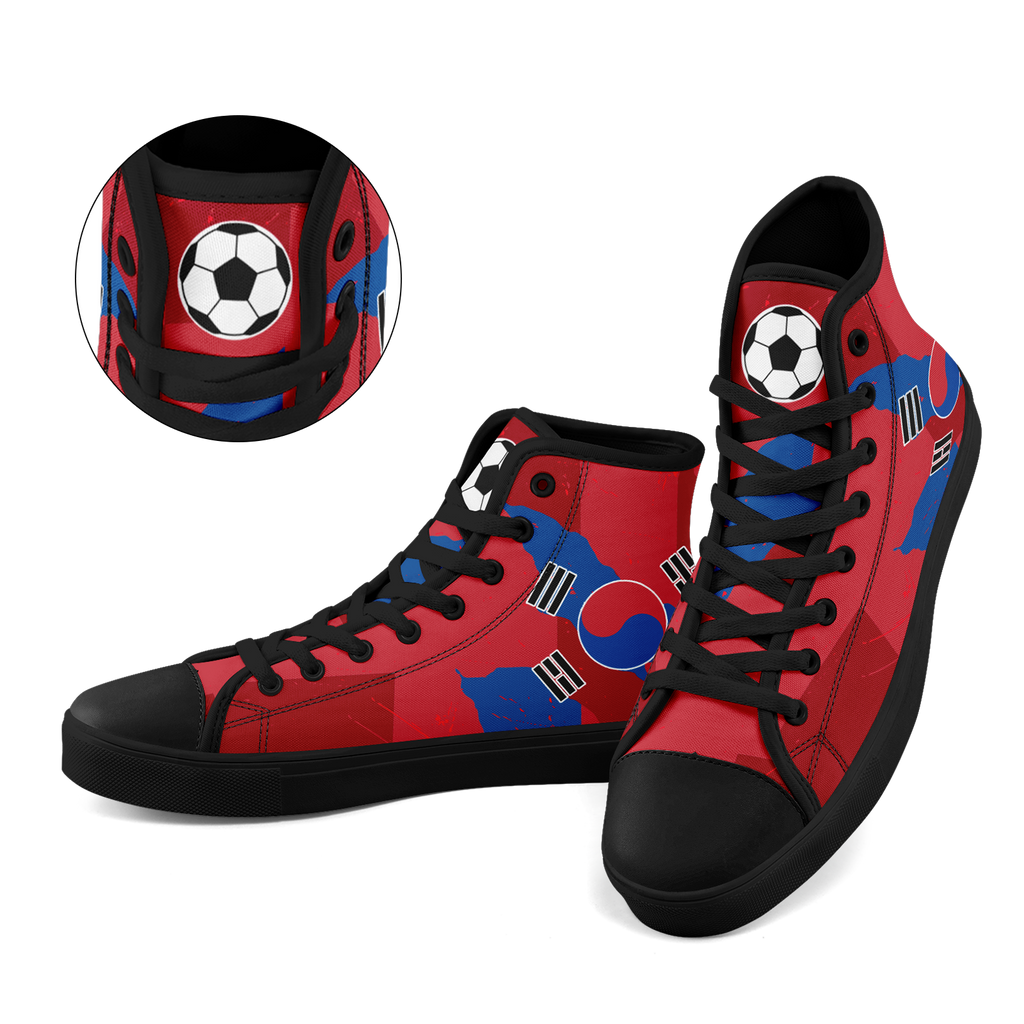 Custom South Korea 2026 World Cup Sneakers DIY Country Flag Running Shoes Lightweight Sport Shoes Gift for Football Fans Personalized Team Name and Logo FN024-F009070-1
