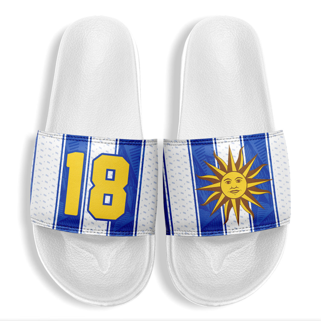 Custom Uruguay 2026 World Cup Sneakers DIY Country Flag Running Shoes Lightweight Sport Shoes Gift for Football Fans Personalized Team Name and Logo FN056-F009113-3