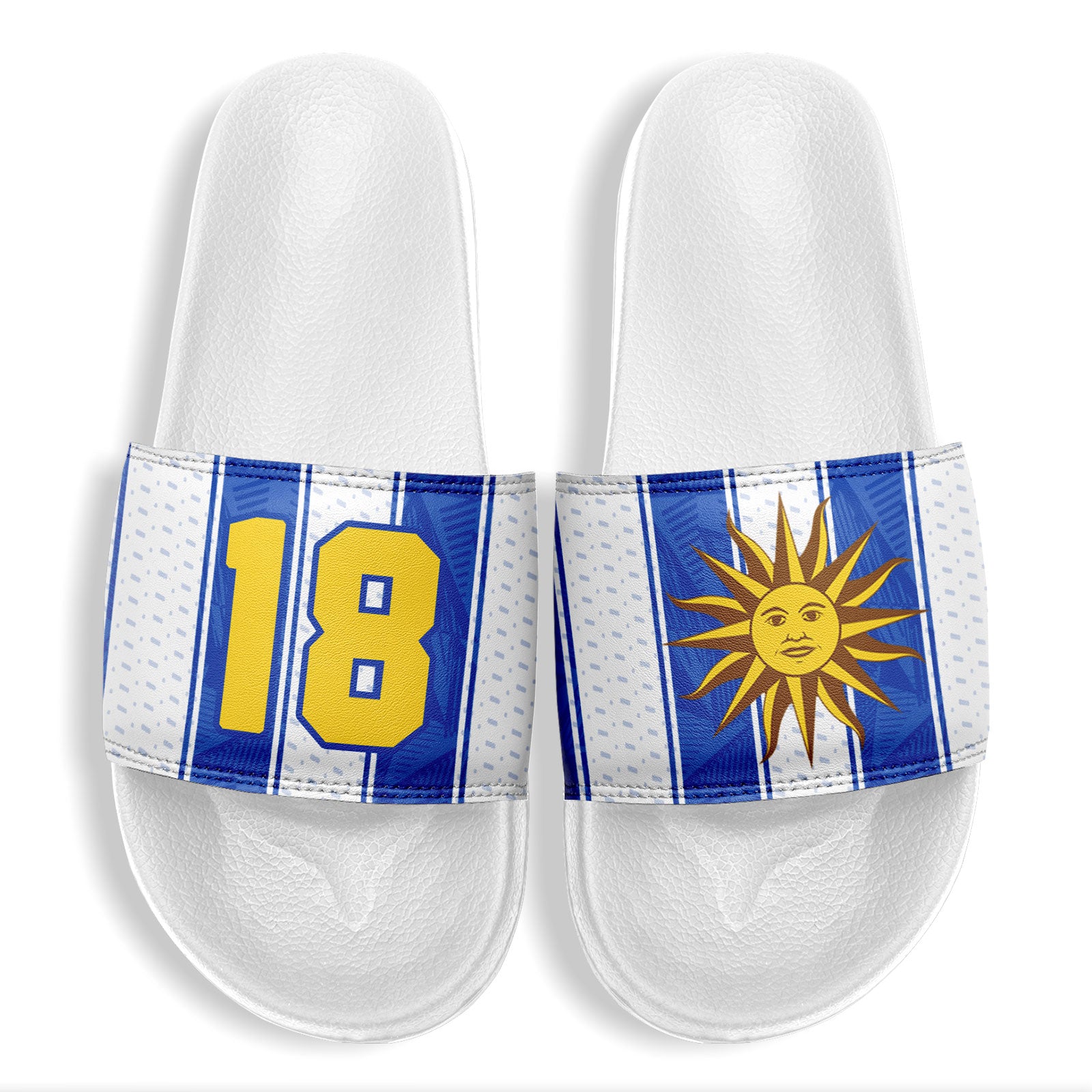 Custom Uruguay 2026 World Cup Sneakers DIY Country Flag Running Shoes Lightweight Sport Shoes Gift for Football Fans Personalized Team Name and Logo FN056-F009113-3