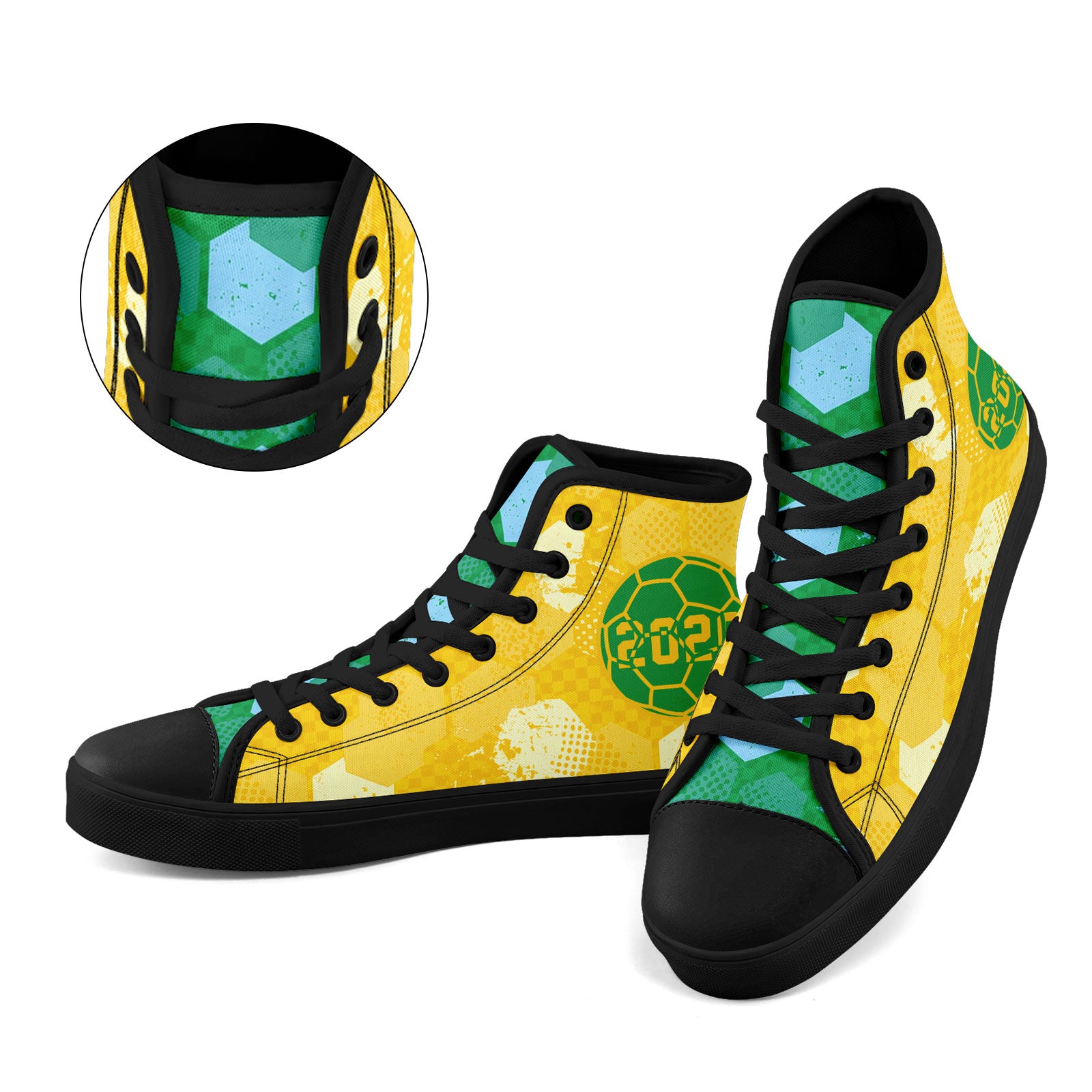 Custom 2026 World Cup Brazil Sneakers DIY Country Flag Running Shoes Lightweight Sport Shoes Gift for Football Fans Personalized Team Name and Logo FN024-F027092-3