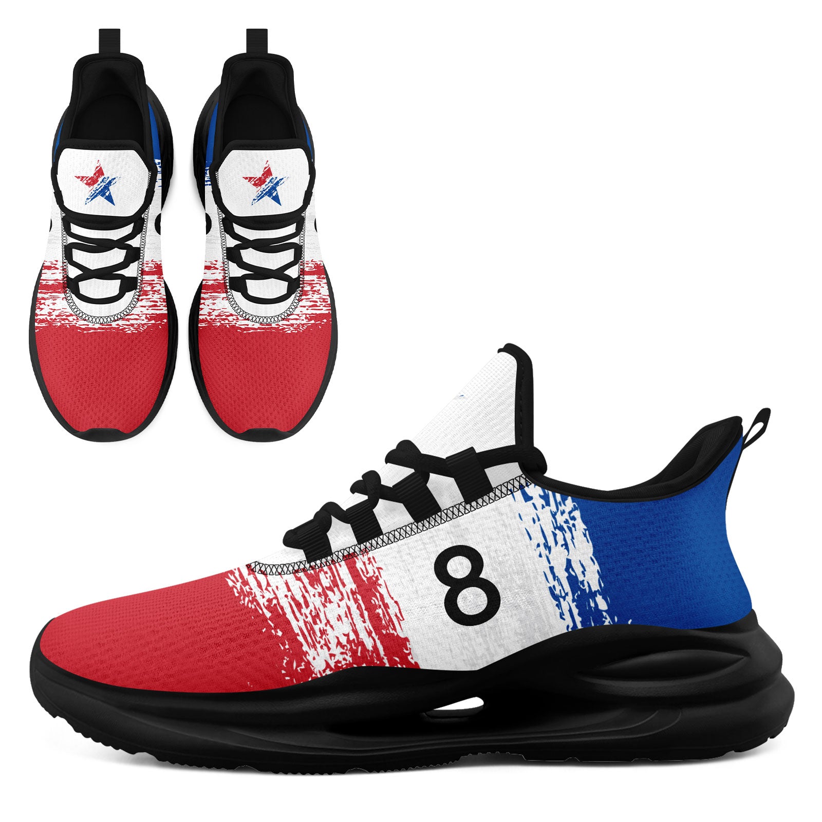 Custom South Korea 2026 World Cup Sneakers DIY Country Flag Running Shoes Lightweight Sport Shoes Gift for Football Fans Personalized Team Name and Logo FN079-F009118-9