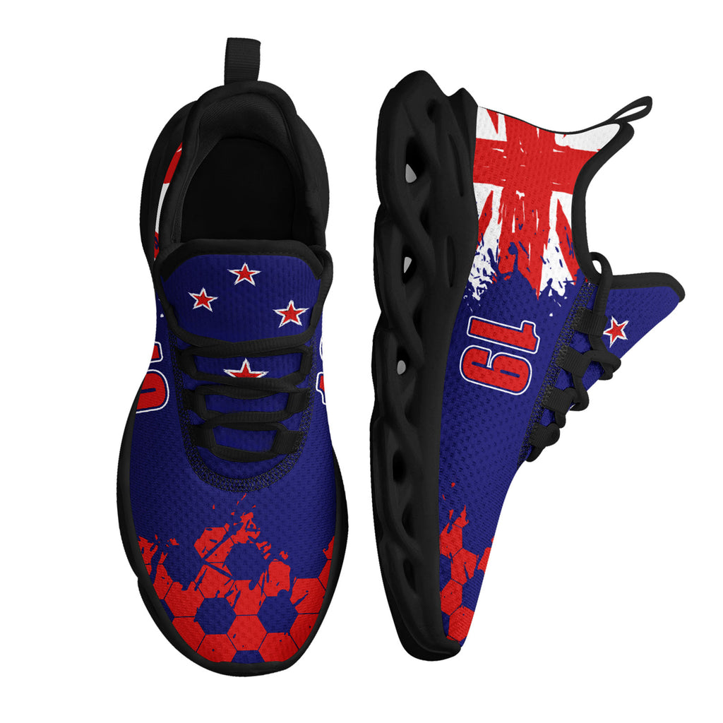 Custom 2026 World Cup New Zealand Sneakers DIY Country Flag Running Shoes Lightweight Sport Shoes Gift for Football Fans Personalized Team Name and Logo FN003-F027079-10