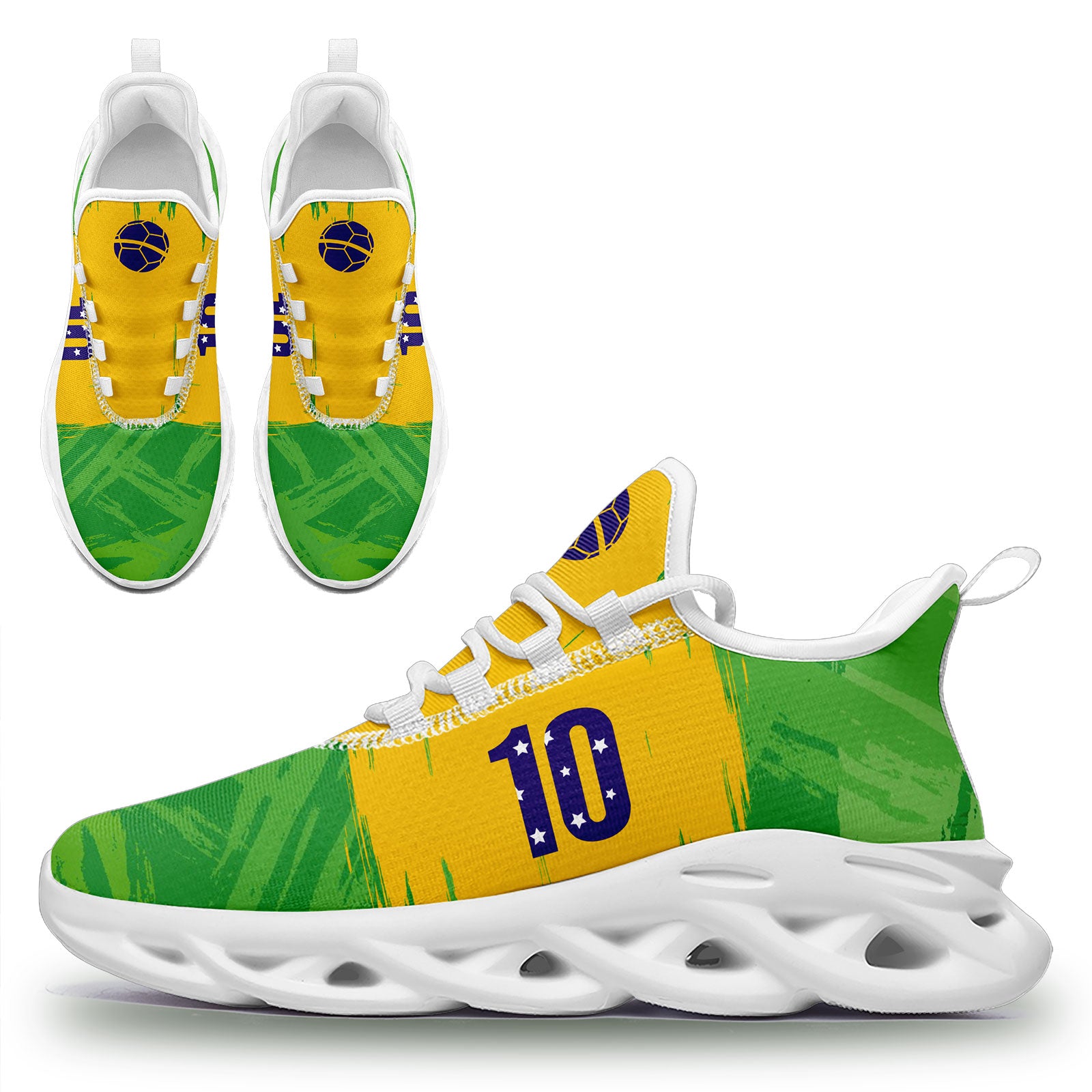 Custom 2026 World Cup Brazil Sneakers DIY Country Flag Running Shoes Lightweight Sport Shoes Gift for Football Fans Personalized Team Name and Logo FN003-F027077-6