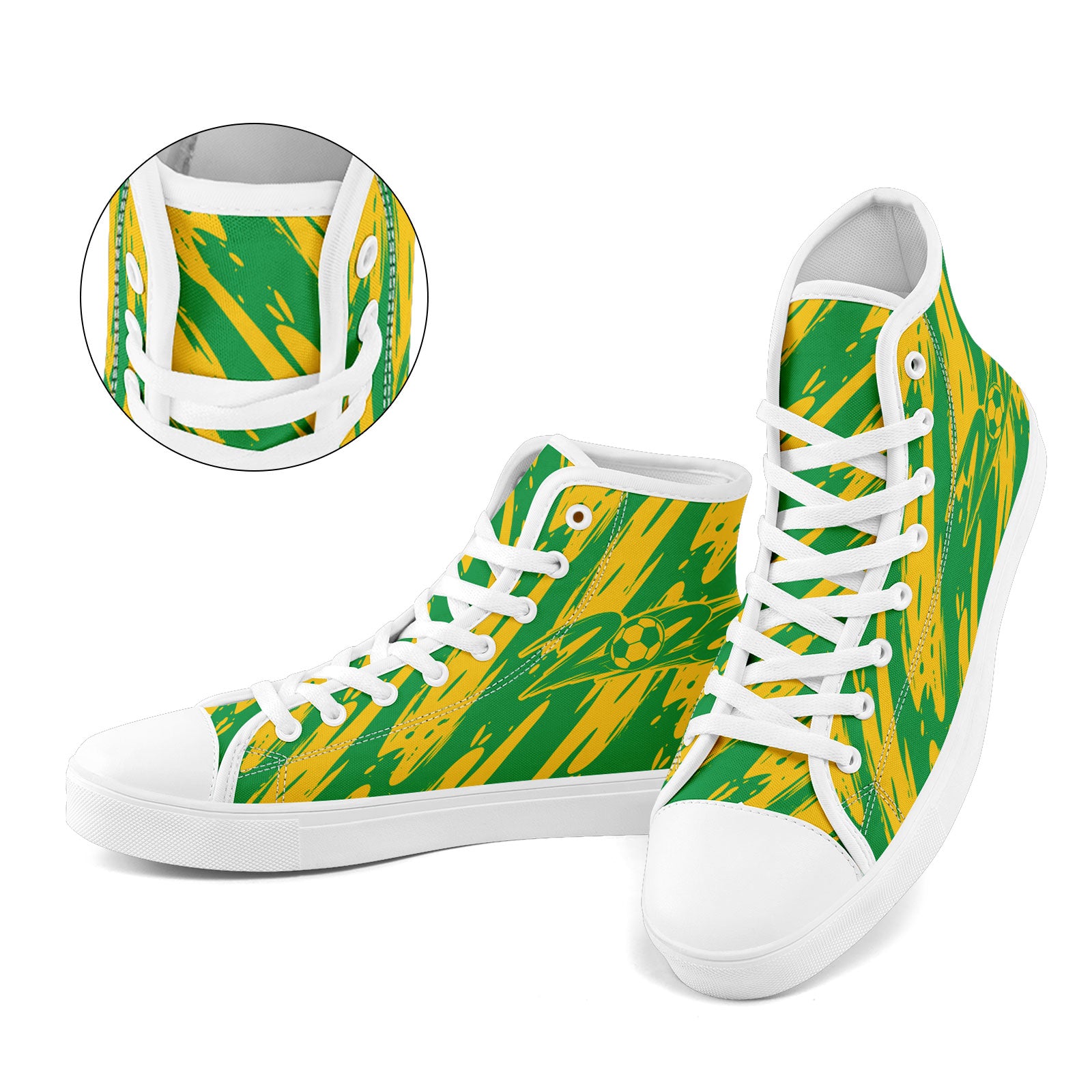 Custom 2026 World Cup Brazil Sneakers DIY Country Flag Running Shoes Lightweight Sport Shoes Gift for Football Fans Personalized Team Name and Logo FN024-F027092-1