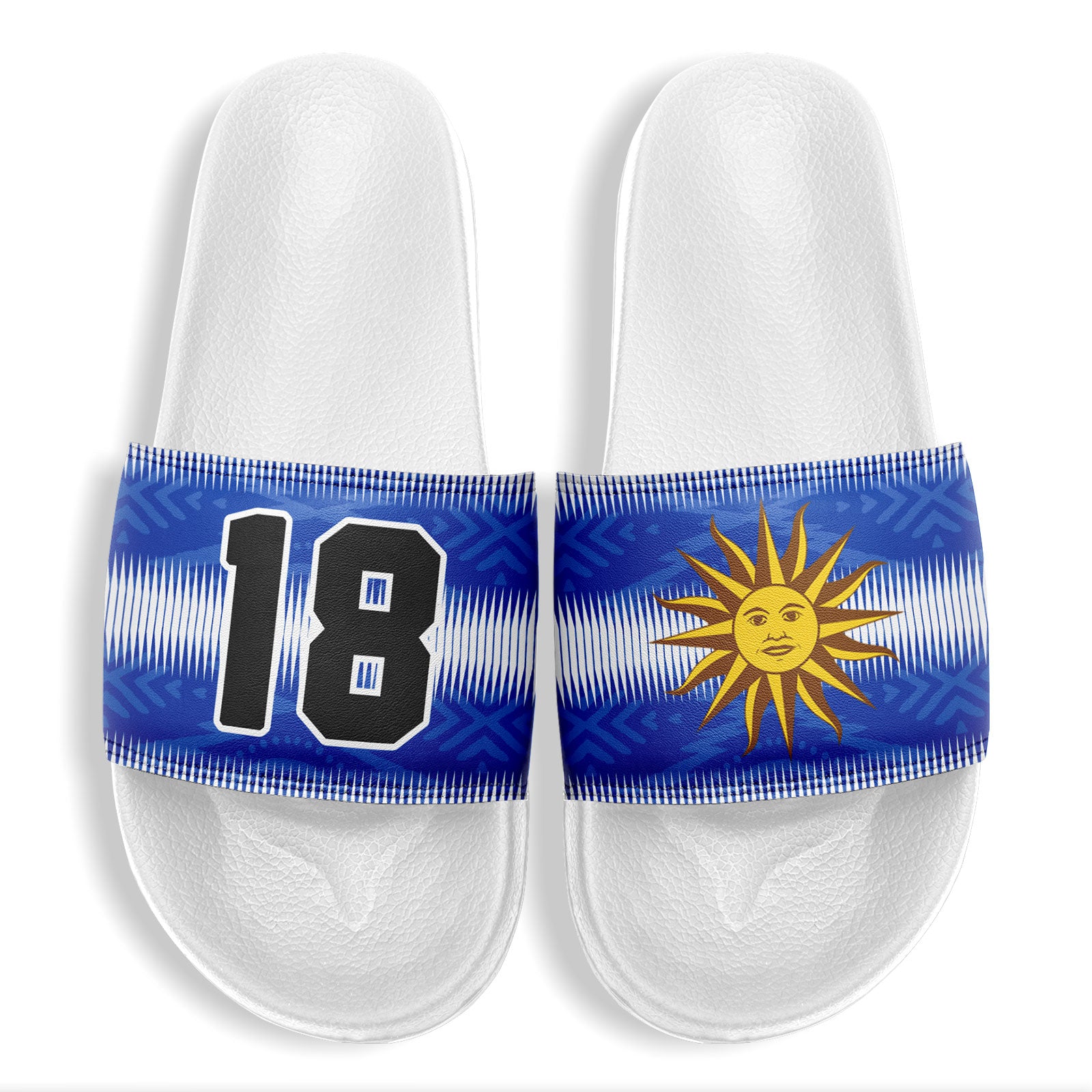 Custom Uruguay 2026 World Cup Sneakers DIY Country Flag Running Shoes Lightweight Sport Shoes Gift for Football Fans Personalized Team Name and Logo FN056-F009113-1