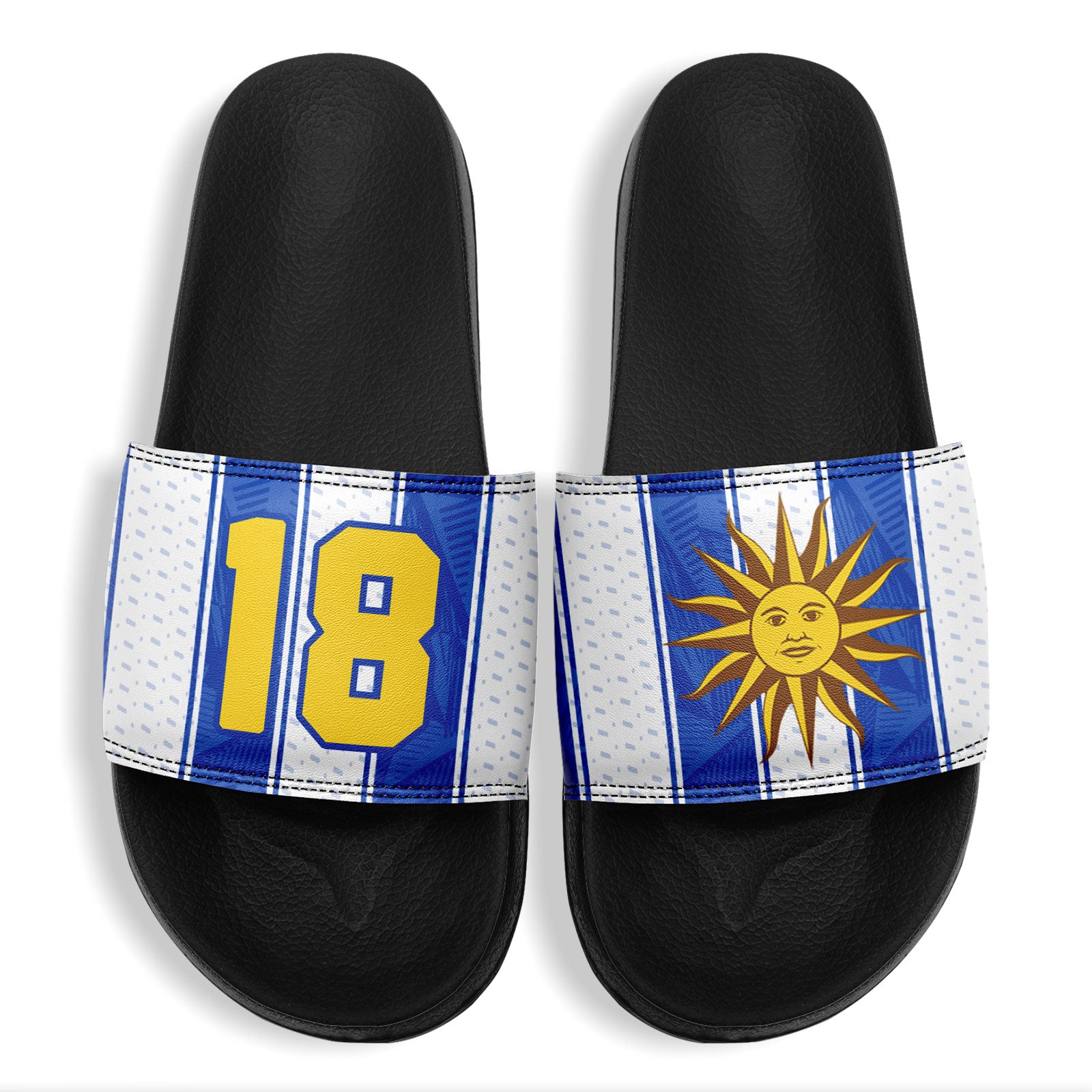 Custom Uruguay 2026 World Cup Sneakers DIY Country Flag Running Shoes Lightweight Sport Shoes Gift for Football Fans Personalized Team Name and Logo FN056-F009113-3