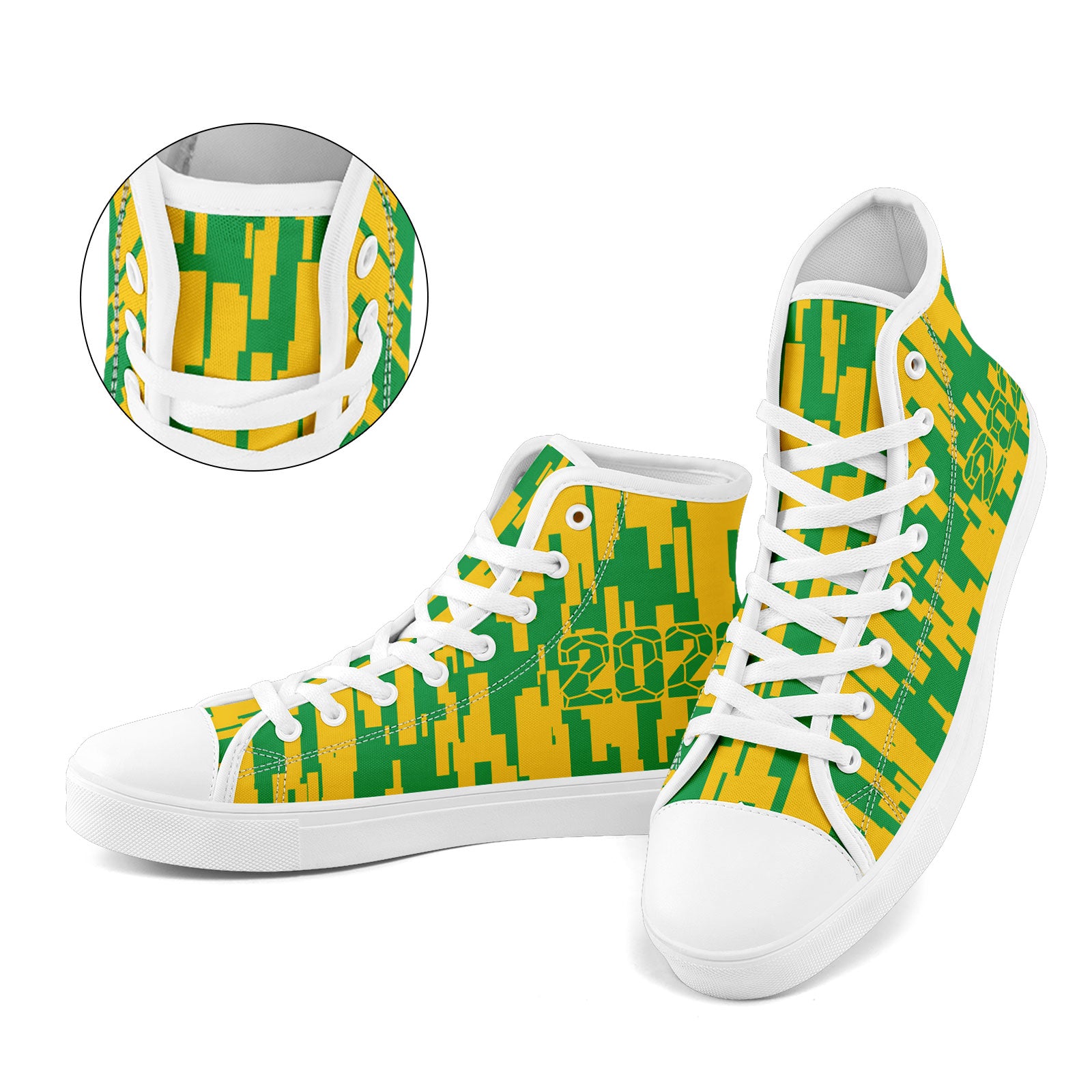 Custom 2026 World Cup Brazil Sneakers DIY Country Flag Running Shoes Lightweight Sport Shoes Gift for Football Fans Personalized Team Name and Logo FN024-F027092-2