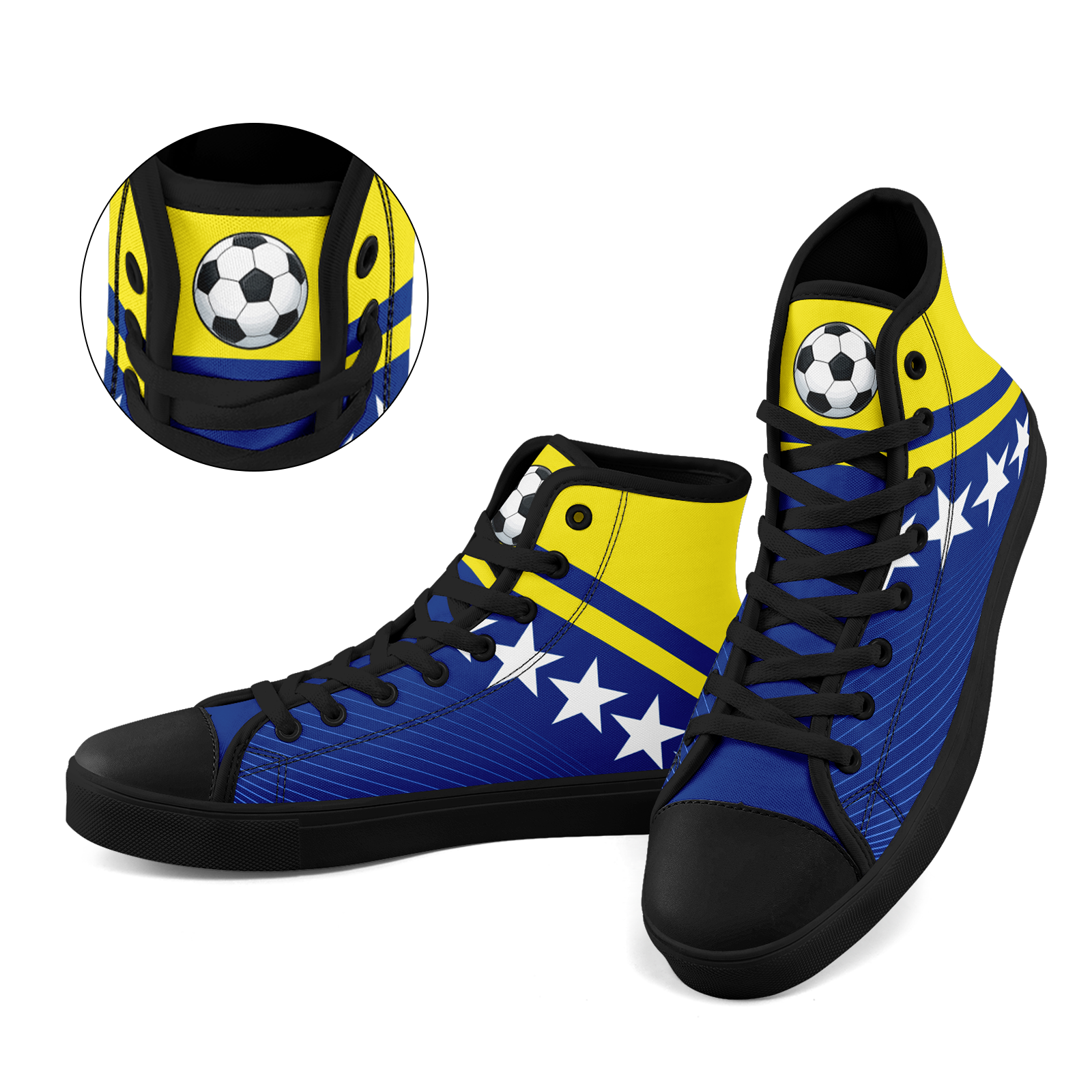 Custom Curaçao 2026 World Cup Sneakers DIY Country Flag Running Shoes Lightweight Sport Shoes Gift for Football Fans Personalized Team Name and Logo FN024-F009098-5