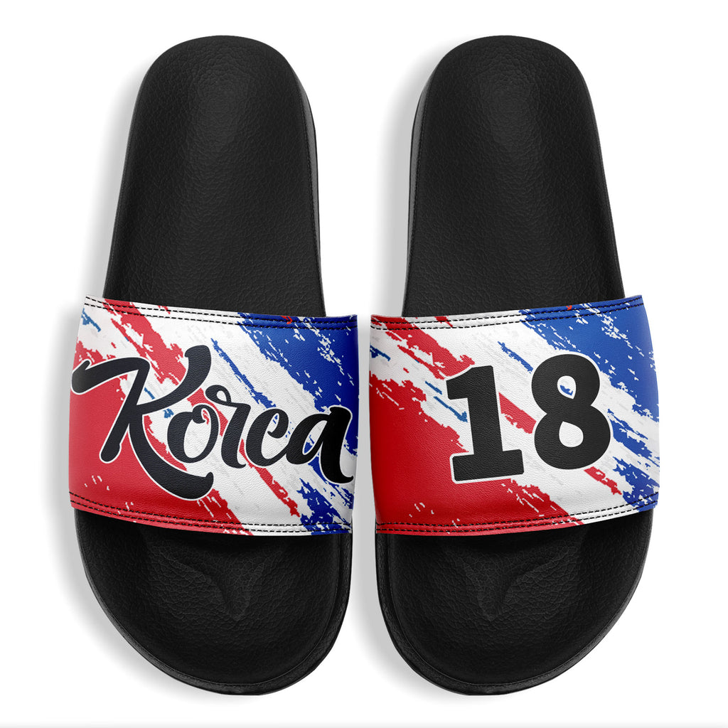 Custom South Korea 2026 World Cup Sneakers DIY Country Flag Running Shoes Lightweight Sport Shoes Gift for Football Fans Personalized Team Name and Logo FN056-F009108-2