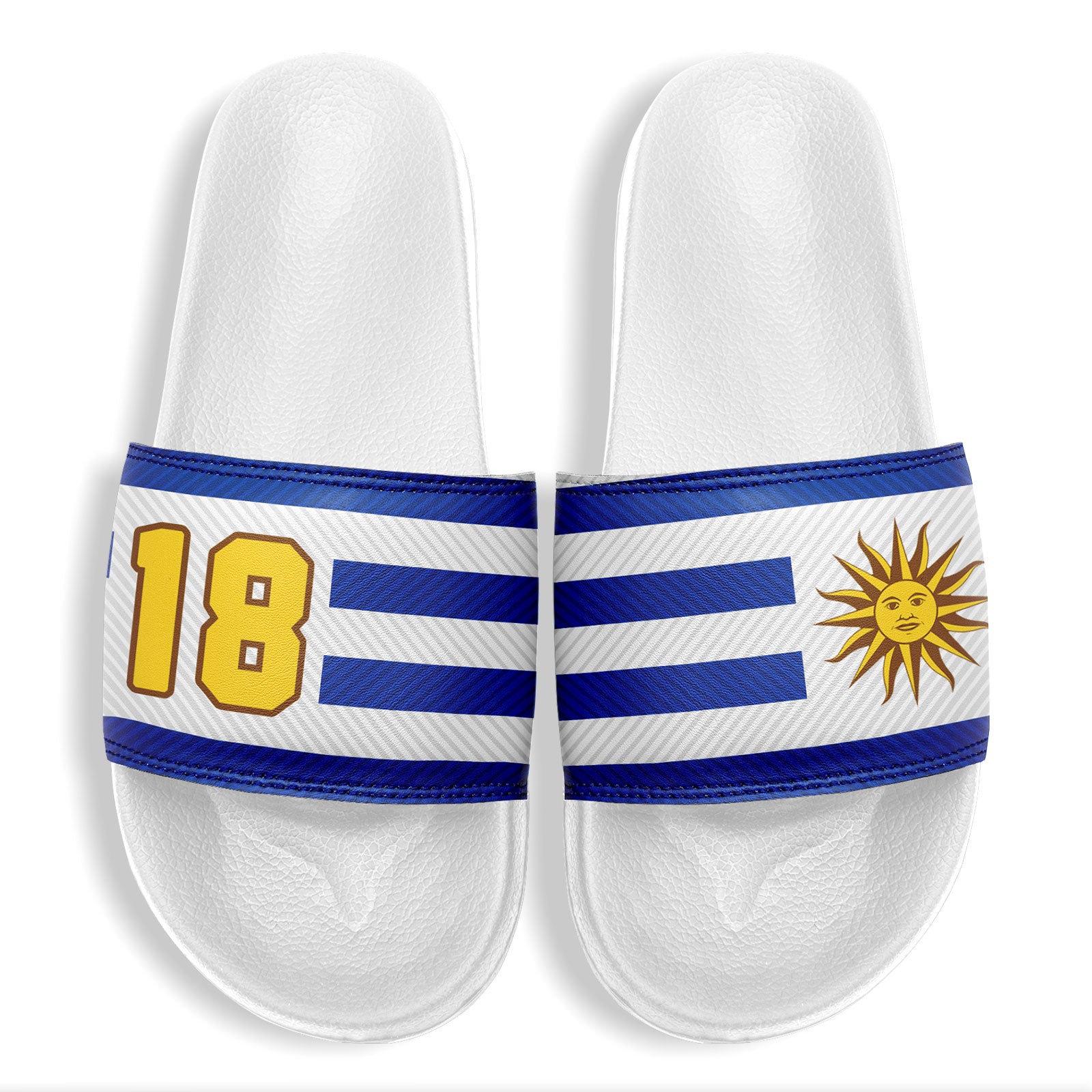 Custom Uruguay 2026 World Cup Sneakers DIY Country Flag Running Shoes Lightweight Sport Shoes Gift for Football Fans Personalized Team Name and Logo FN056-F009113-4