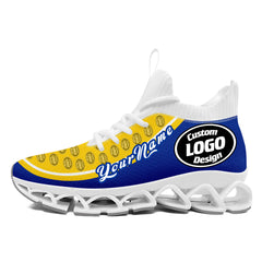 Custom Blue Yellow Maxsoul Shoes Personalized Sneaker FN030XD-D020388-25