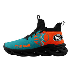 Custom Orange Blue Florida MaxSoul Shoes and Hat Combo Offer Personalized Combo ZH-D028017-28