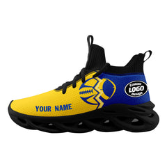 Custom Yellow Blue California MaxSoul Shoes and Hat Combo Offer Personalized Combo ZH-D028017-8