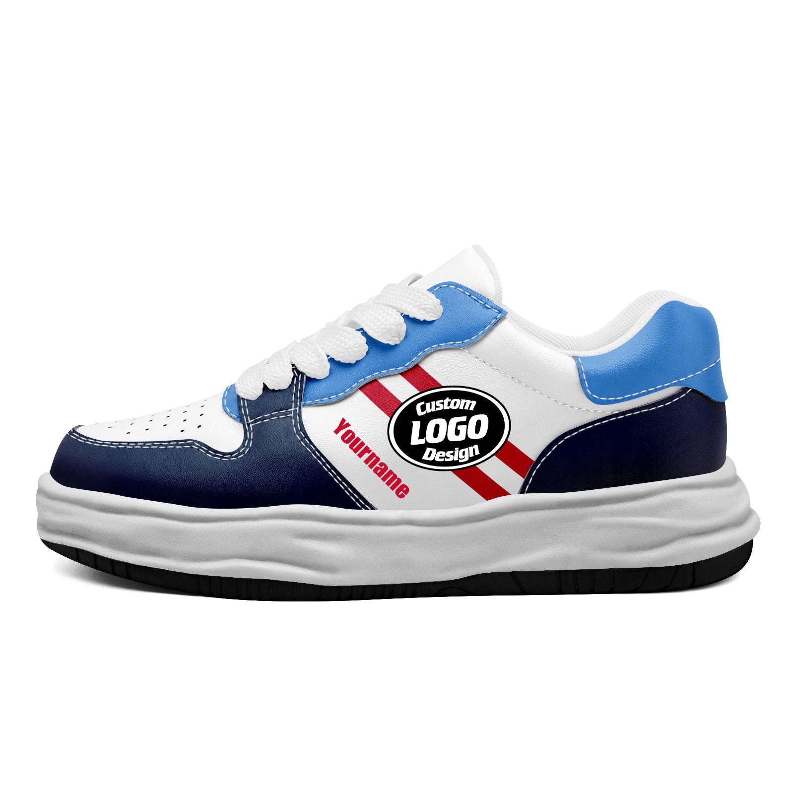 Custom Blue White Tennessee Shoes Personalized Sneaker FN032-D020389-32