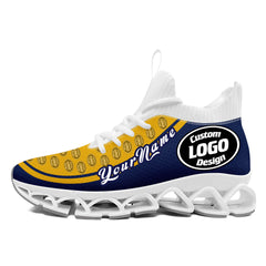 Custom Navy Yellow Maxsoul Shoes Personalized Sneaker FN030XD-D020388-13