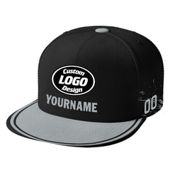 Custom Black Gray Las Vegas Hat Sport Design Cap Stitched Adjustable Personalized PR067B-D020261-20