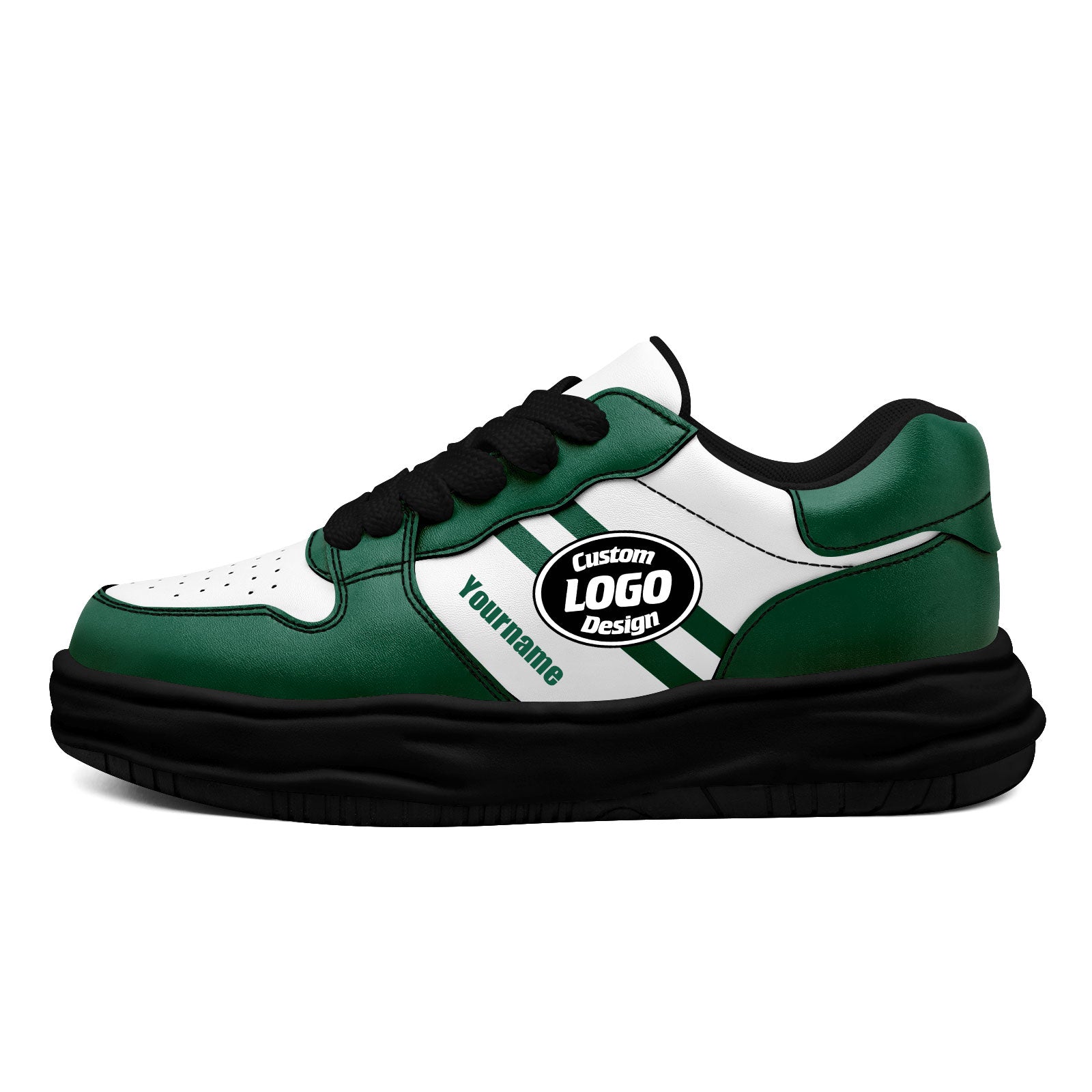 Custom Green White New York Shoes Personalized Sneaker FN032-D020389-28