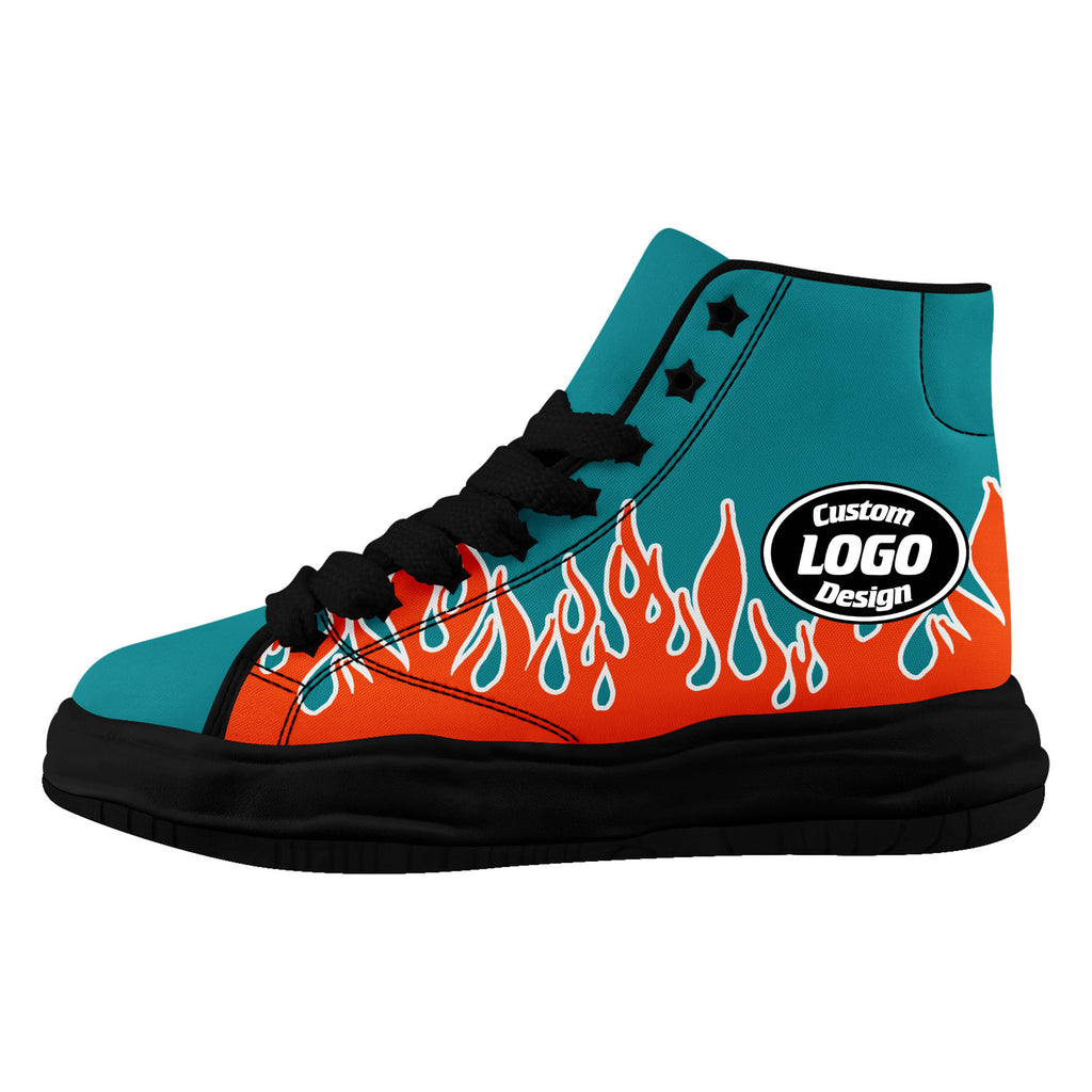 Custom Green Orange Miami Football Jersey and Firesoul Sports Shoes Combo Offer Personalized Combo ZH-D020273-24