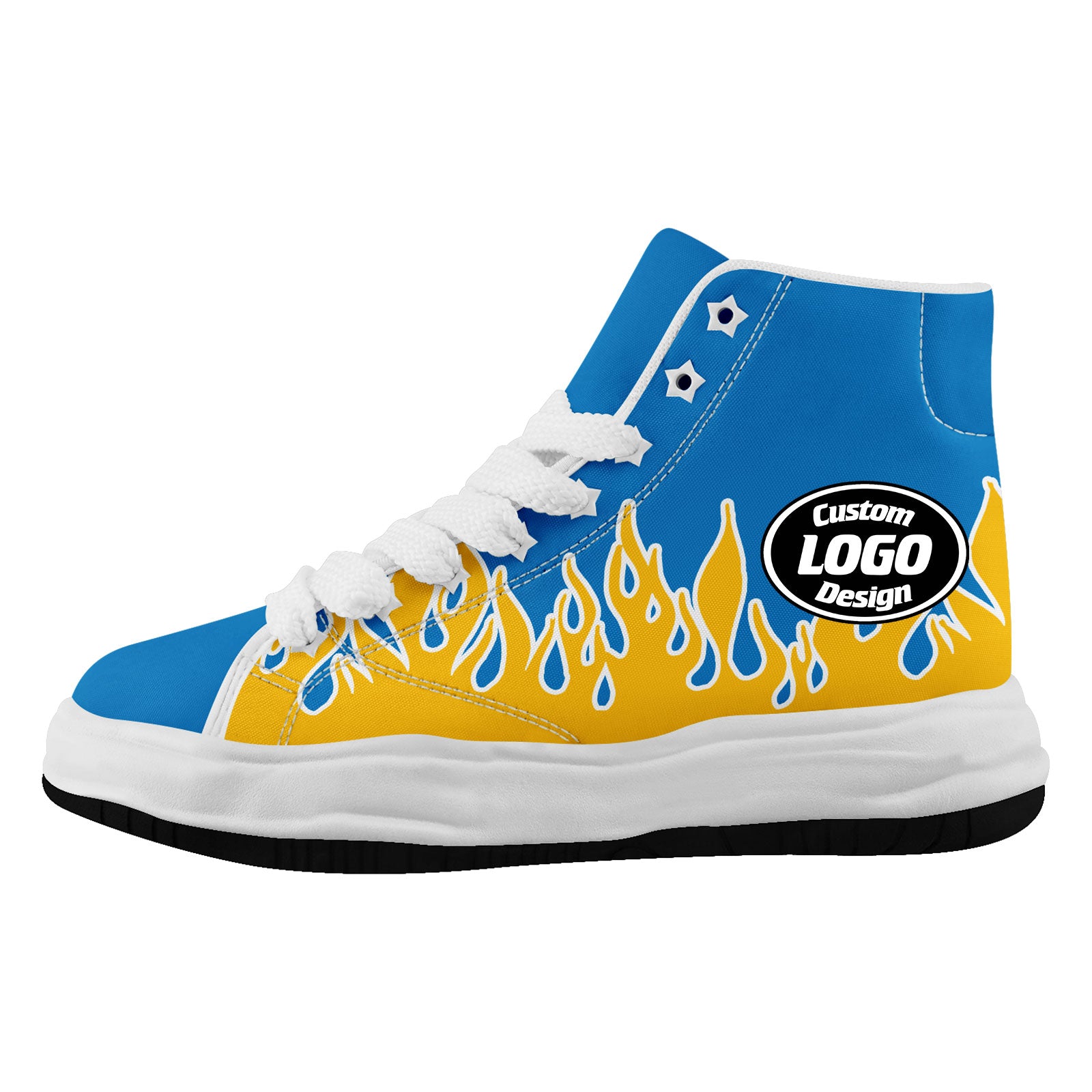 Custom Blue Yellow Los Angeles Football Jersey and Firesoul Sports Shoes Combo Offer Personalized Combo ZH-D020273-22