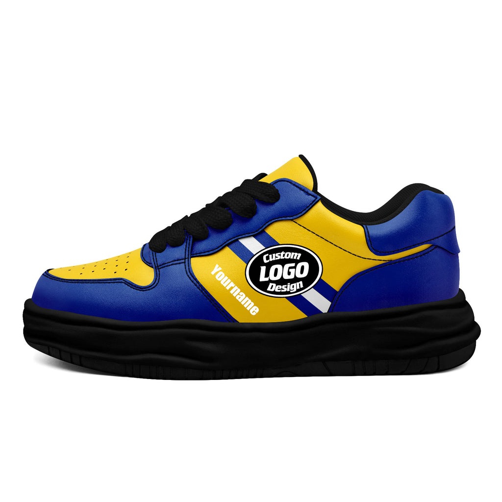Custom Blue Yellow Los Angeles Shoes Personalized Sneaker FN032-D020389-15